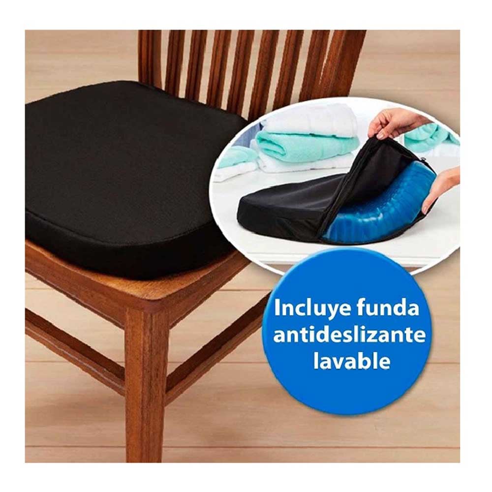 COJÍN FLEXIBLE SITTER CON FUNDA ANTIDESLIZANTE LAVABLE NEGRO - 3