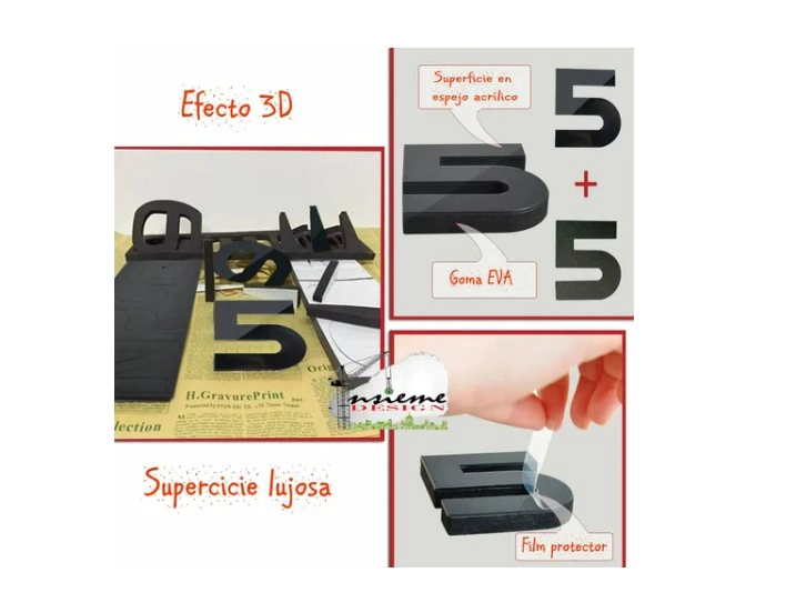 RELOJ DE PARED DECORATIVO 3D NEGRO - 3