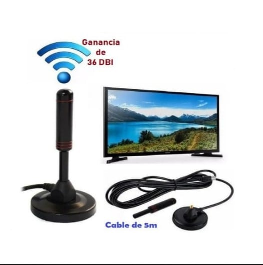 ANTENA HD DE TV DIGITAL 360º DE RECEPCION CABLE 4 - 1