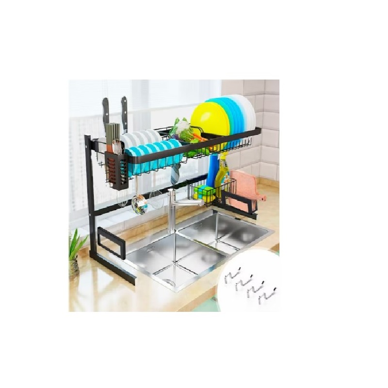 ORGANIZADOR Y ESCURRIDOR DE PLATOS DE 65CM + ORGANIZADOR DE CUBIERTOS DE COCINA DE 5 DIVISIONES - 2