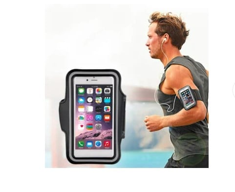 FUNDA DEPORTIVA TIPO BRAZALETE GRIS - 1