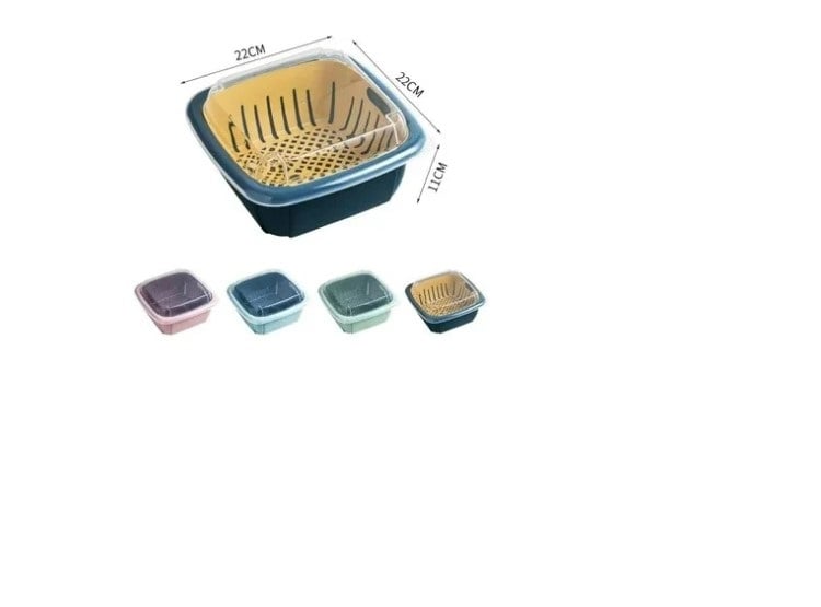 TAPPER ESCURRIDOR PARA FRUTAS Y VERDURAS 2 EN 1 - 1