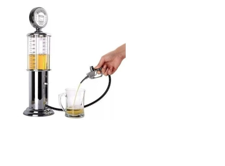 DISPENSADOR ESTANDAR BLANCO TRANSPARENTE BEBIDAS MANUAL VINTAGE - 1