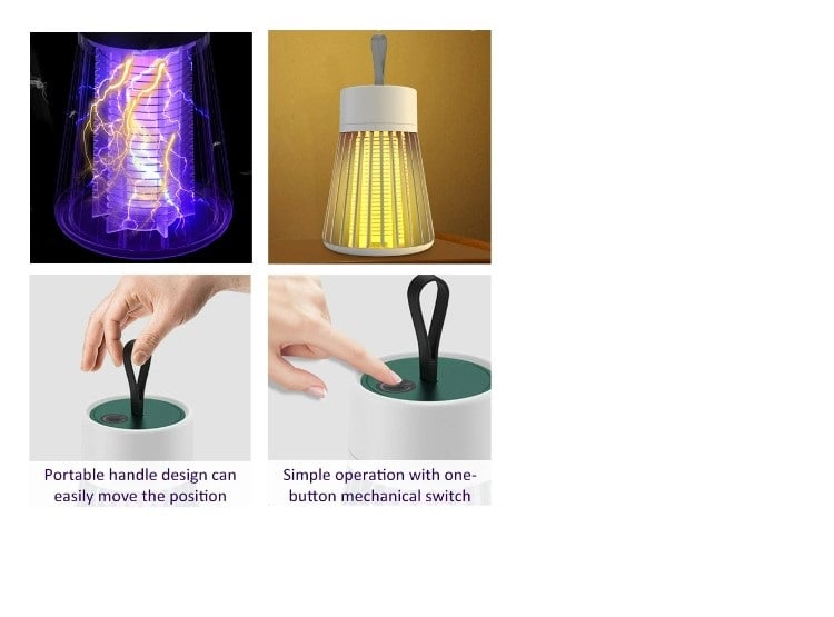 LÁMPARA ANTIMOSQUITOS CON LUZ NOCTURNA ELÉCTRICO RECARGA - 1