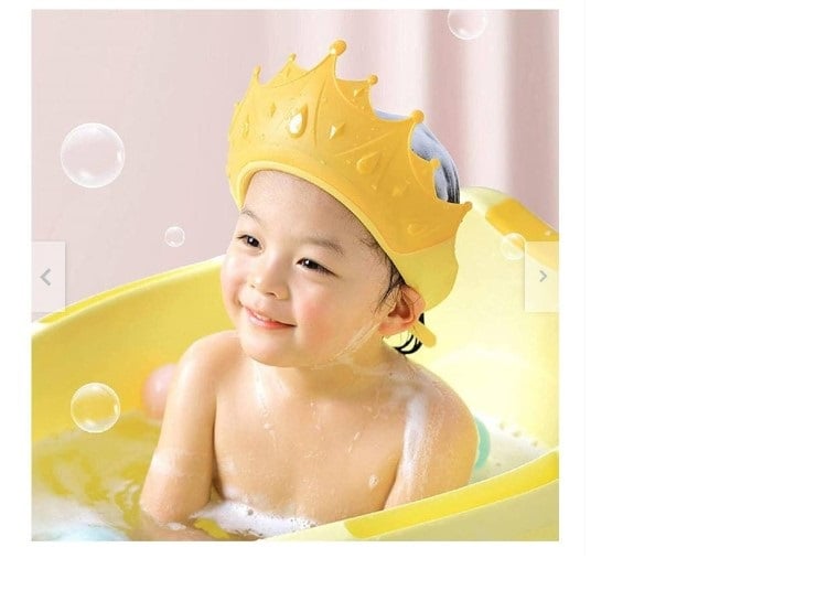 GORRO PROTECTOR DE BAÑO - DUCHA PARA BEBE | Amarillo claro - 1