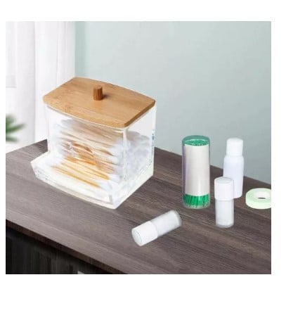 ORGANIZADOR DE HISOPOS ACRÍLICO ELEGANTE - 1