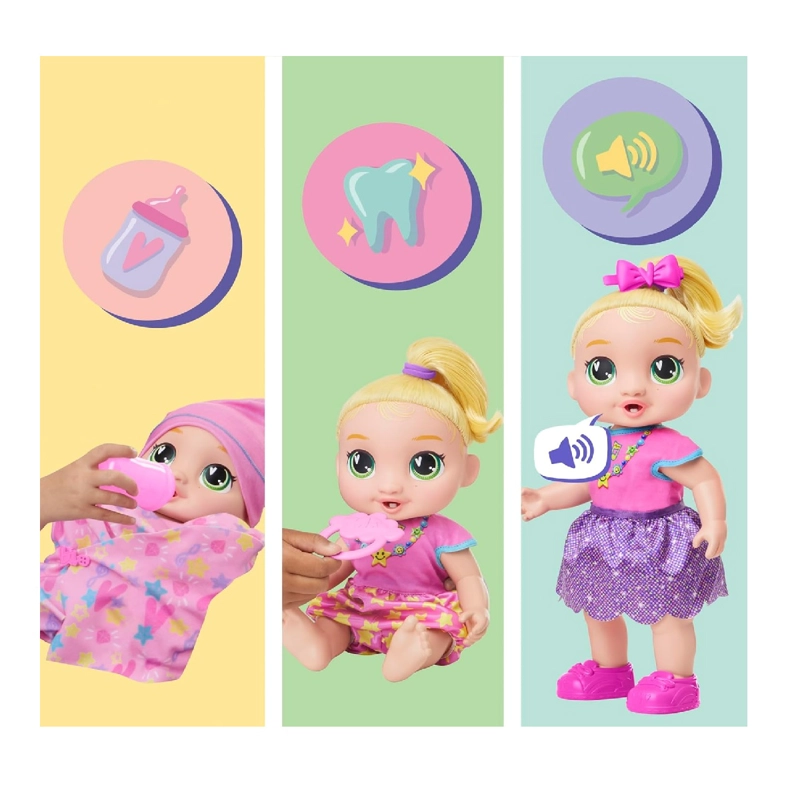 MUÑECA BABY ALIVE INTERACTIVA BEBÉ CRECE LALA GOOGOO - 2