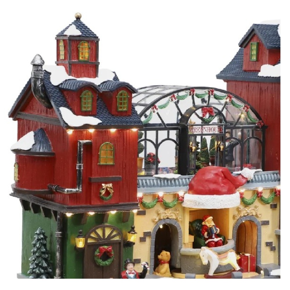 VILLA TIENDA NAVIDEÑA FÁBRICA DE JUGUETES ANIMADOS LUZ LED - 4