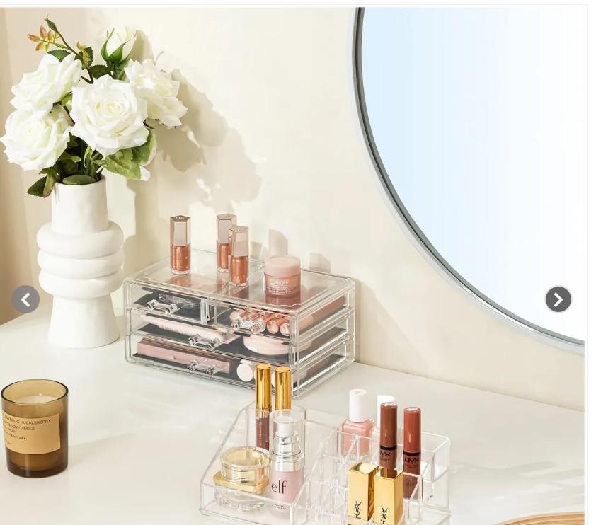 ORGANIZADOR DE MAQUILLAJE ACRILICO ALMACENADOR MAQUILLAJE - 2