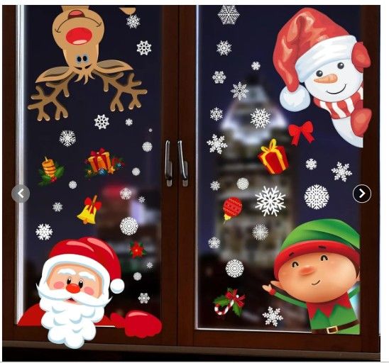 ADHESIVOS STICKER CALCOMANÍAS PEGATINAS NAVIDAD VENTANA - 1