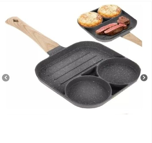 SARTÉN ANTIADHERENTE MULTIUSOS 3 EN 1 PARA HUEVOS CARNE - 1
