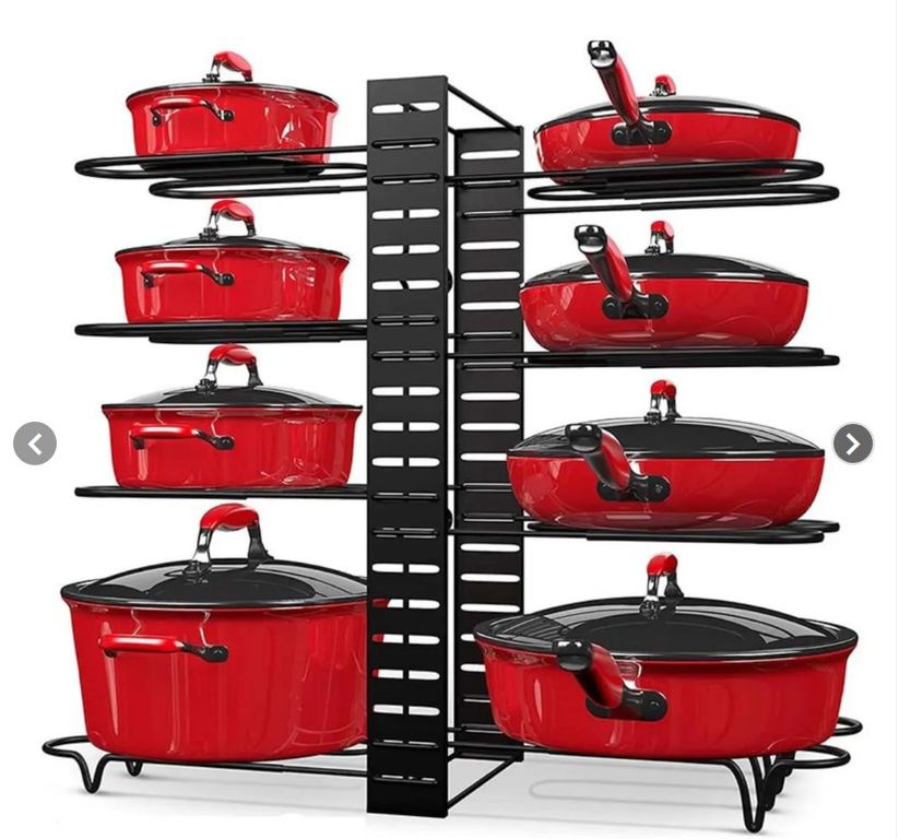 ORGANIZADOR DE OLLAS Y SARTENES ALMACENAMIENTO AJUSTABLE DE COCINA - 1