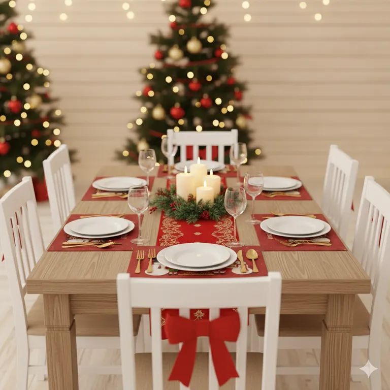 SET DE 6 INDIVIDUAL NAVIDEÑOS MODELO SURTIDO - 1