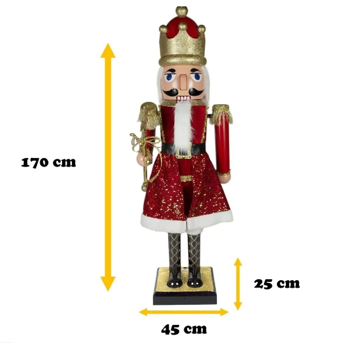 CASCANUECES MUSICAL NAVIDEÑO REY GIGANTE 170 CM CON SENSOR DE MOVIMIENTOS - 2