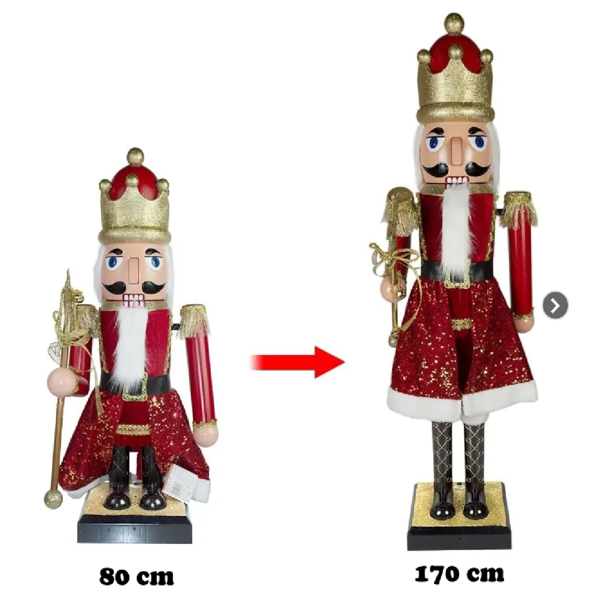 CASCANUECES MUSICAL NAVIDEÑO REY GIGANTE 170 CM CON SENSOR DE MOVIMIENTOS - 3