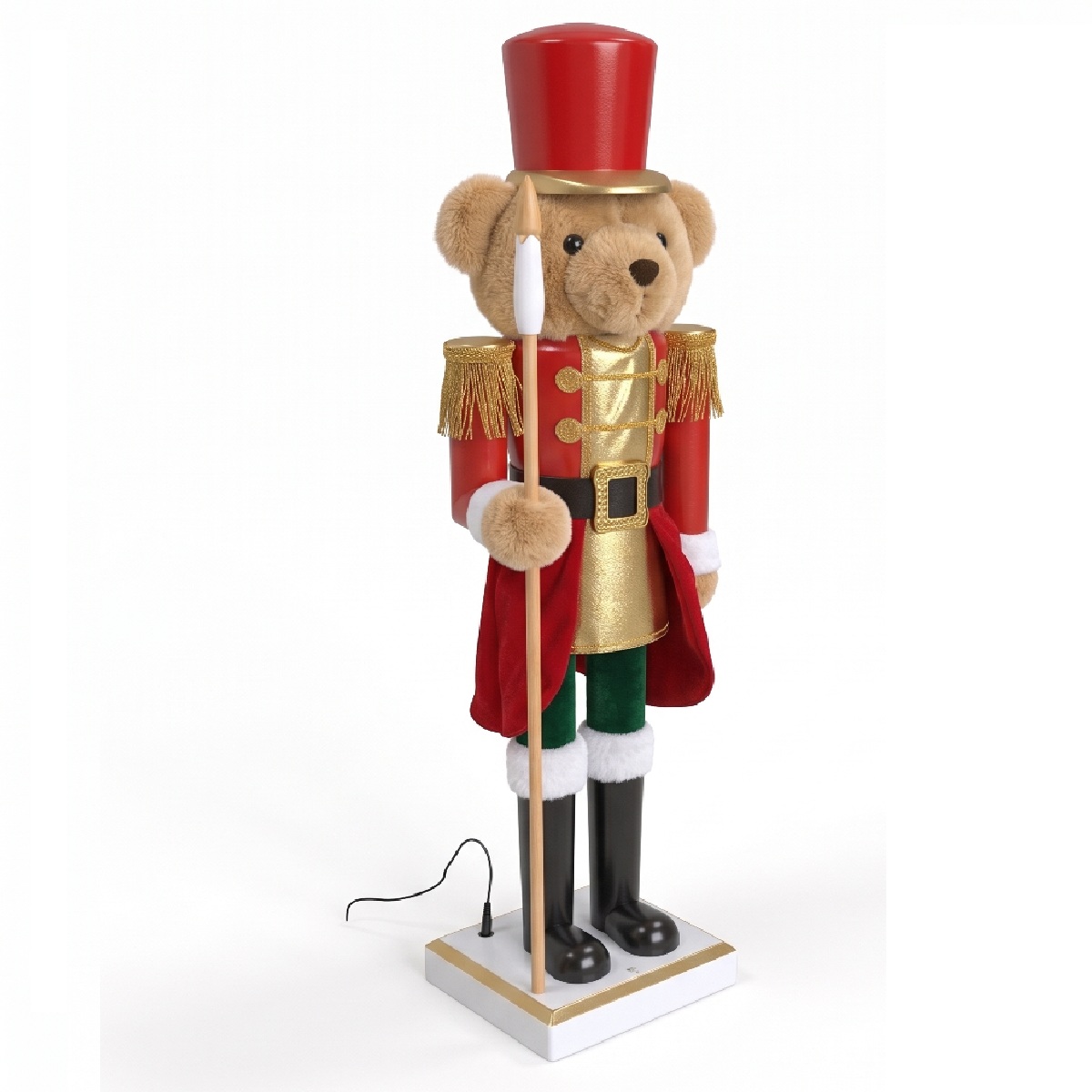 OSO SOLDADO CASCANUECES ANIMATRÓNICO 160 CM CON HACHA LED Y MÚSICA NAVIDEÑA - 3