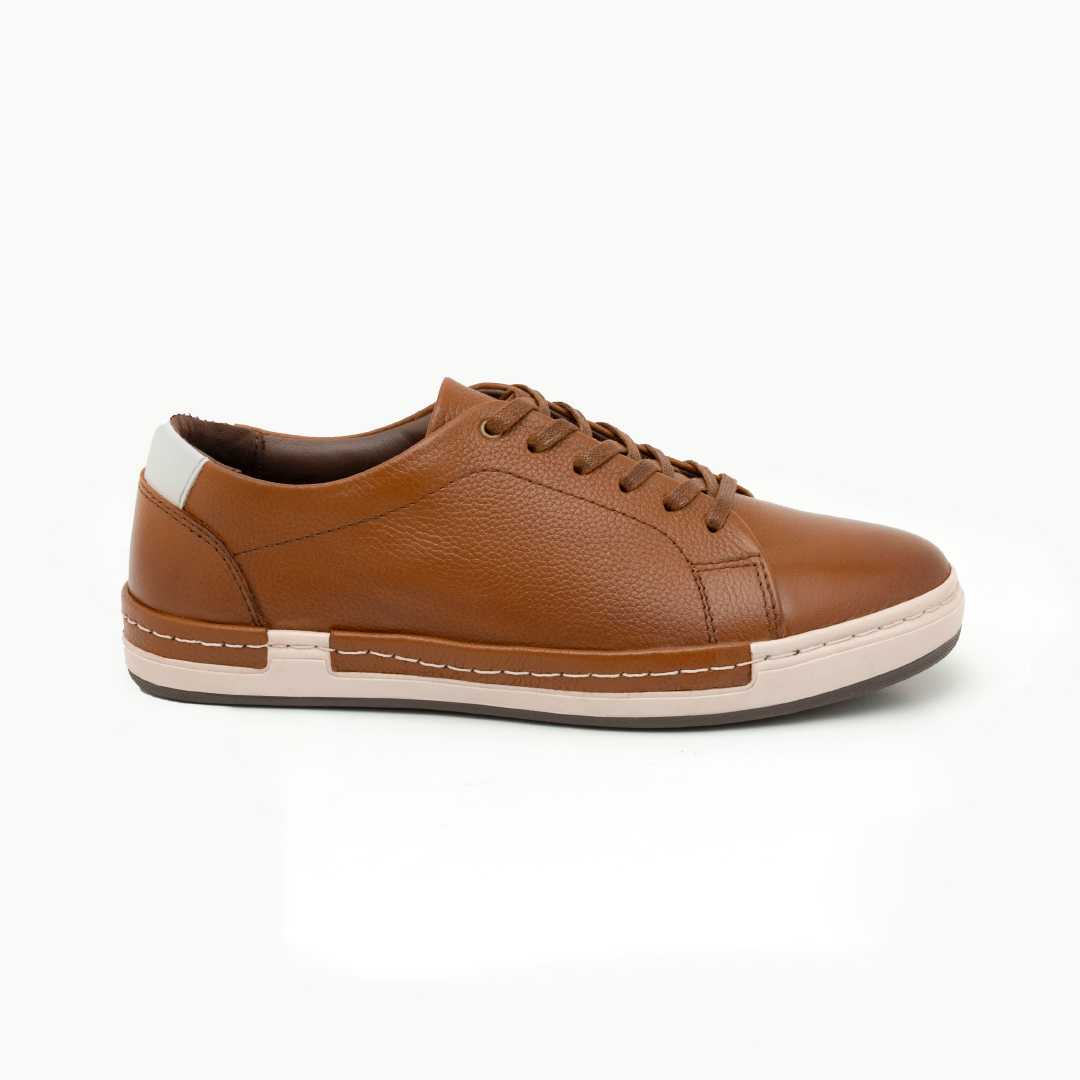 ZAPATOS CASUALES HOMBRE CARUSSO CUERO CAMEL URBANO U1007 HABANO - 1