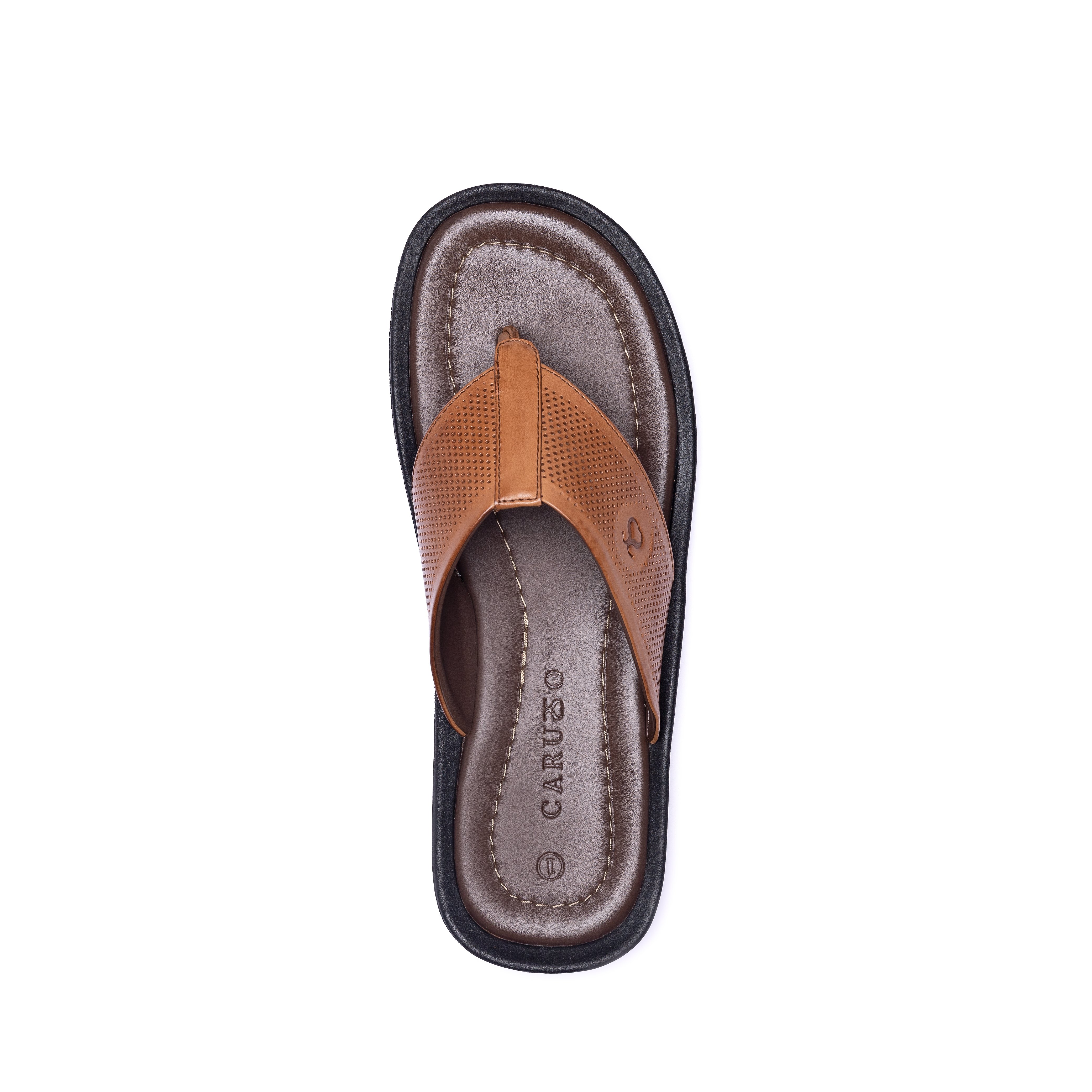 SANDALIAS HOMBRE CARUSSO CUERO CAMEL J1004 HABANO - 3