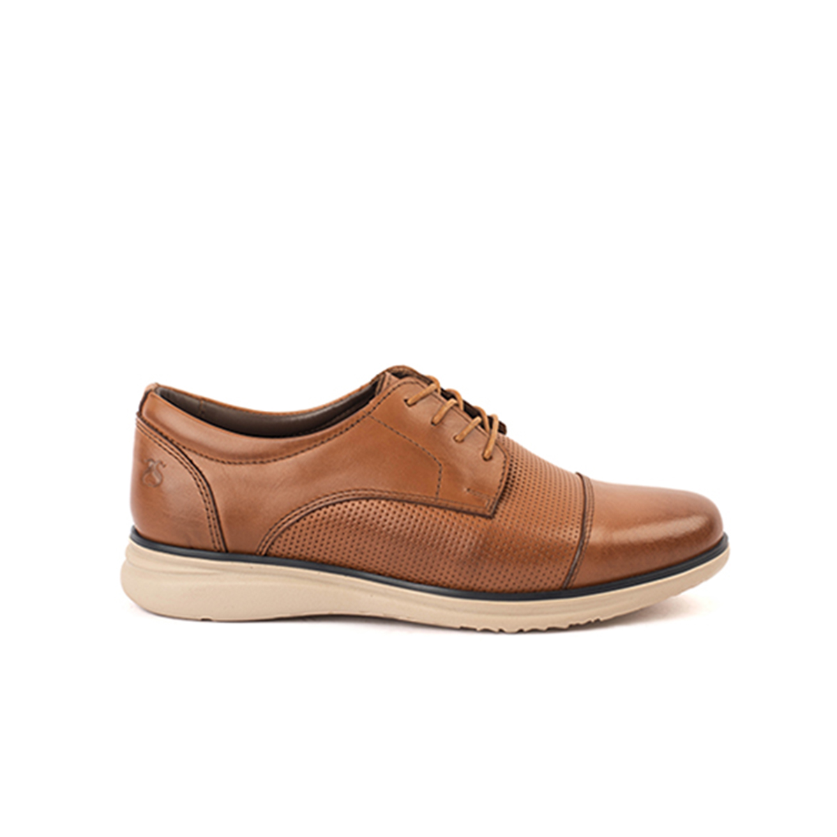 ZAPATOS CASUALES HOMBRE CARUSSO CUERO CAMEL O1038 HABANO - 1