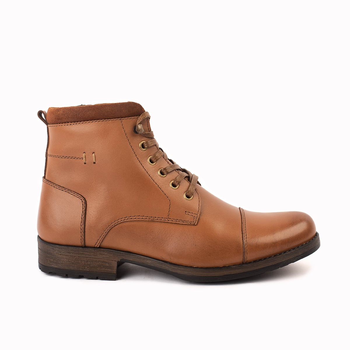 BOTINES HOMBRE CARUSSO CUERO CAMEL BOTI T2029 HABANO - 1