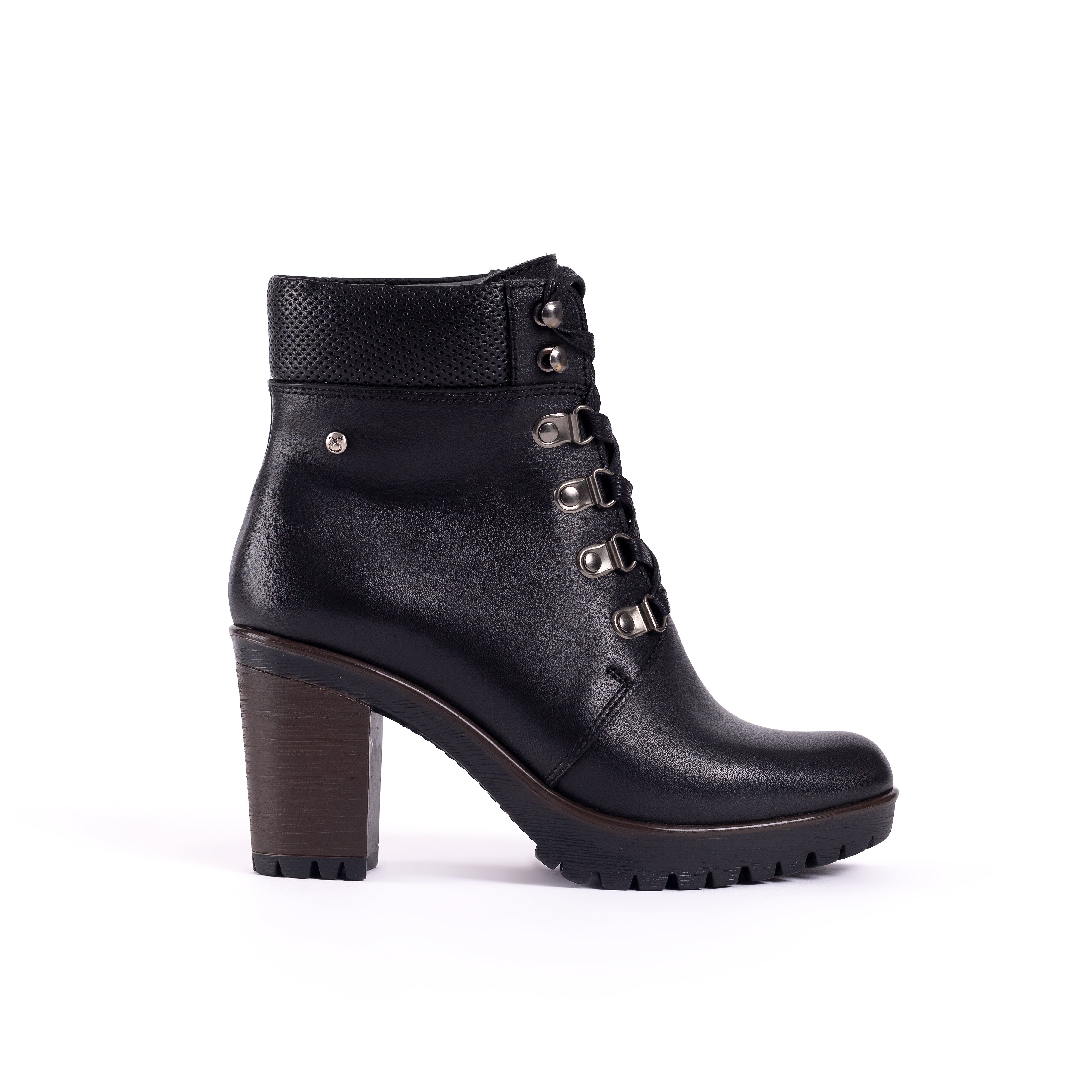 Ripley - BOTINES MUJER CARUSSO CUERO NEGRO B7041