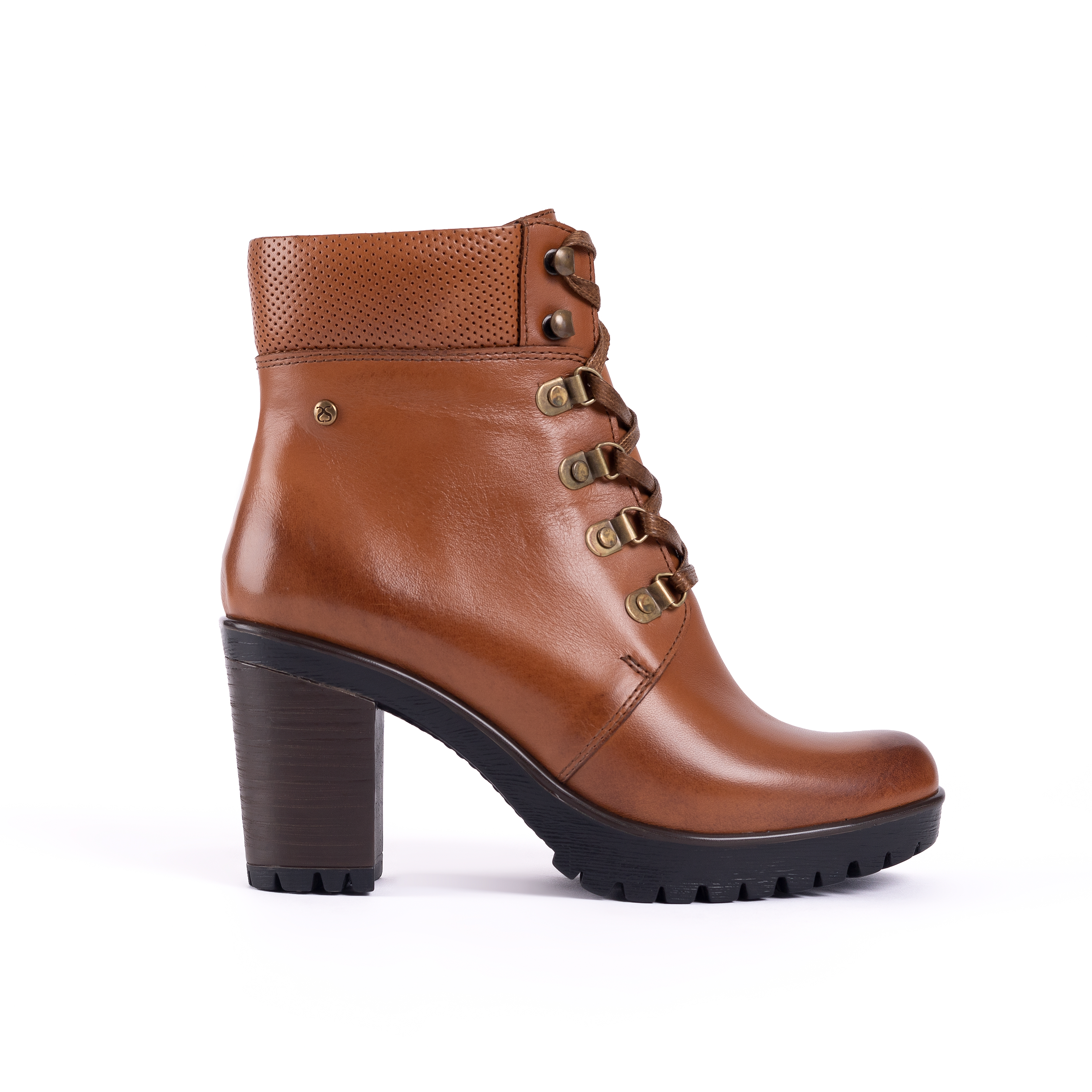 Ripley - BOTINES MUJER CARUSSO CUERO CAMEL B7041 HABANO