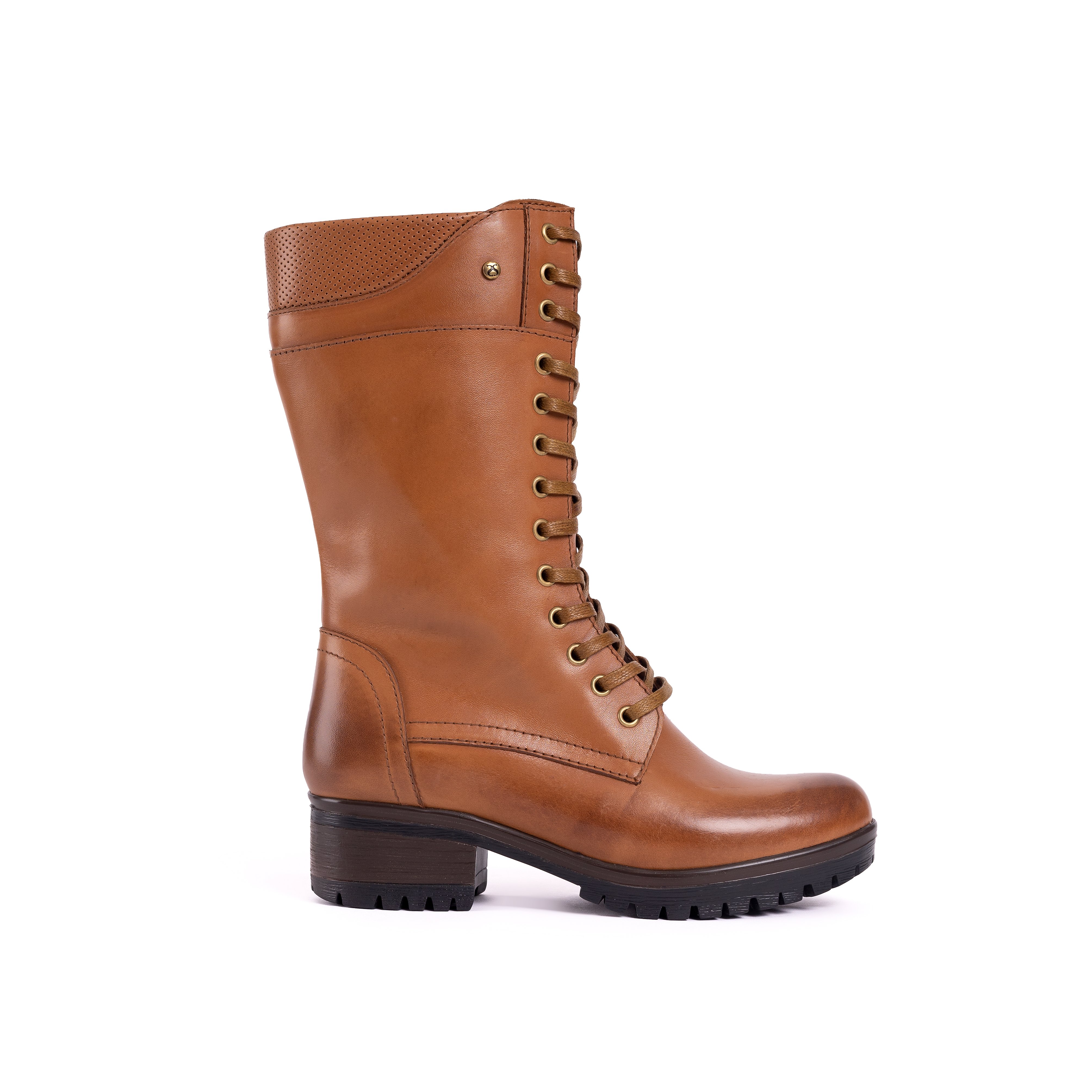 BOTAS MUJER CARUSSO CAMEL D3001 HABANO - 1