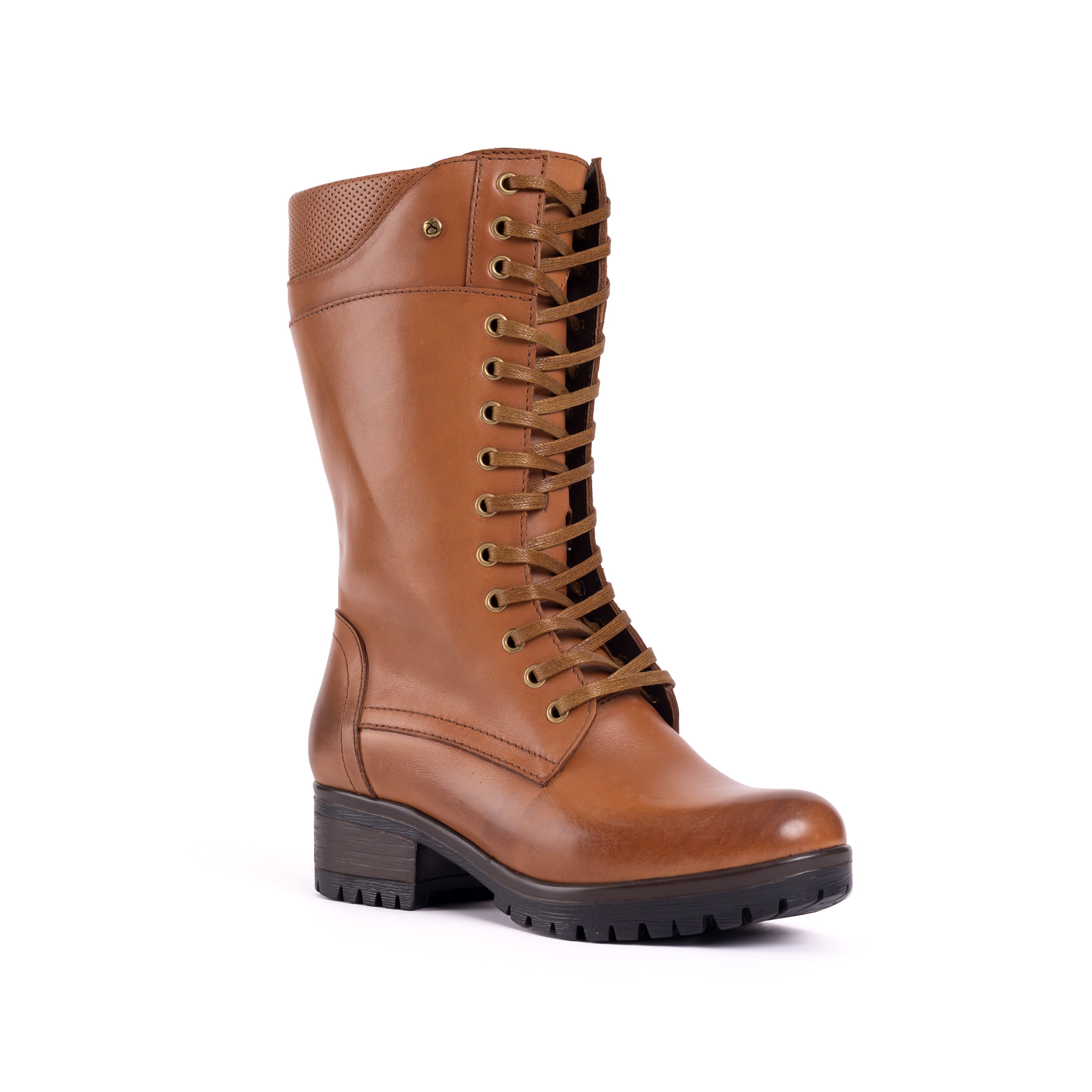 BOTAS MUJER CARUSSO CAMEL D3001 HABANO - 2