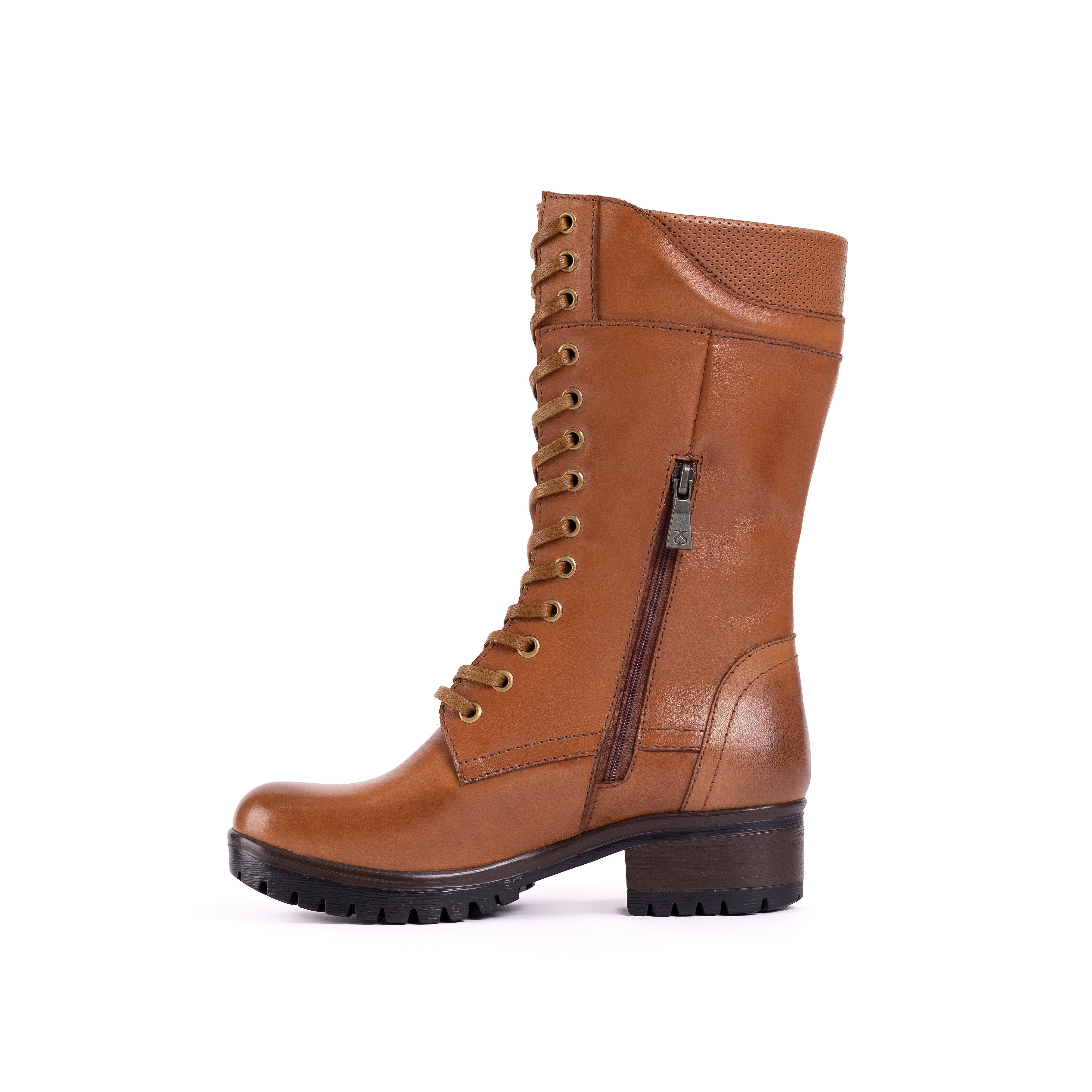 BOTAS MUJER CARUSSO CAMEL D3001 HABANO - 3