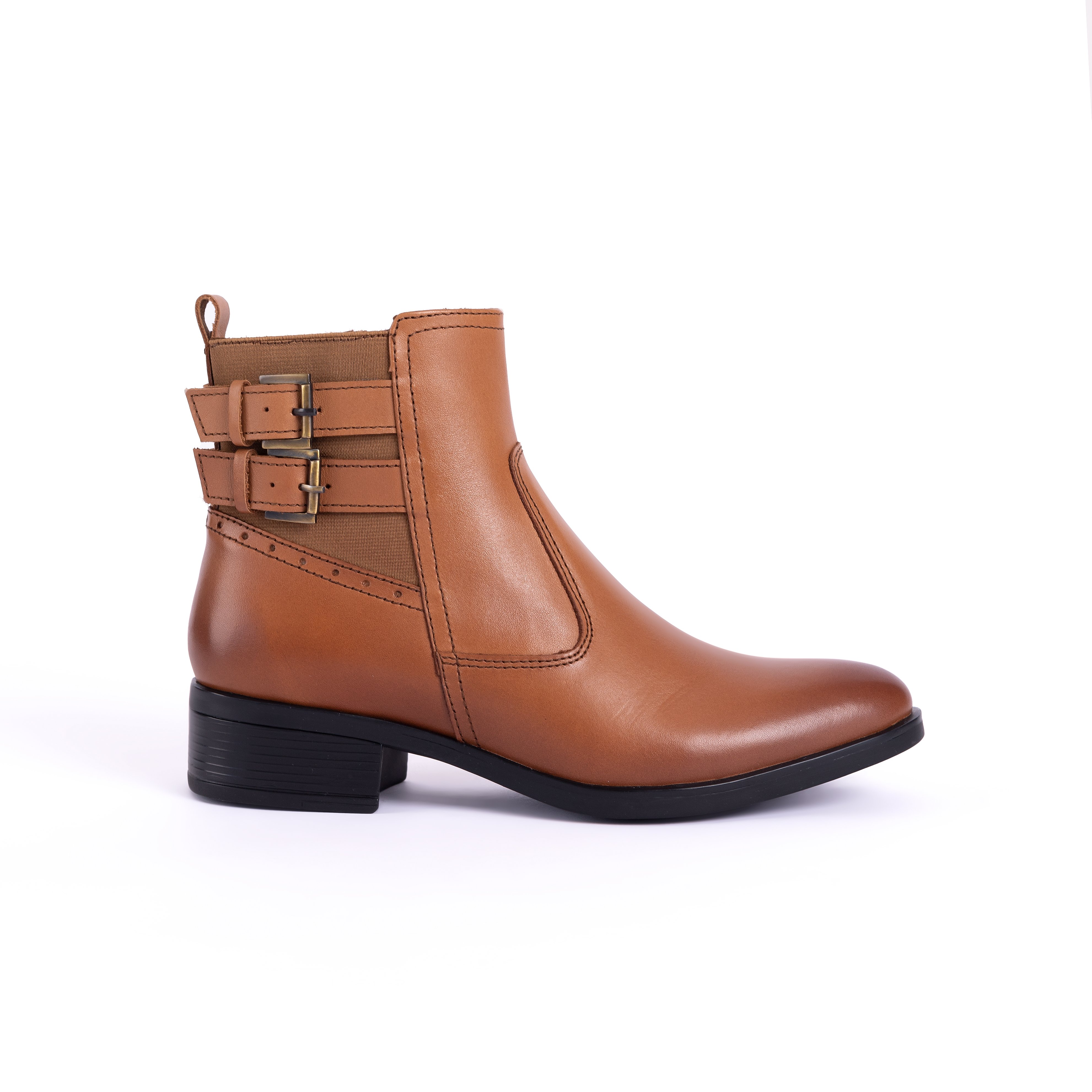 BOTINES MUJER CARUSSO CAMEL B3168 HABANO - 1