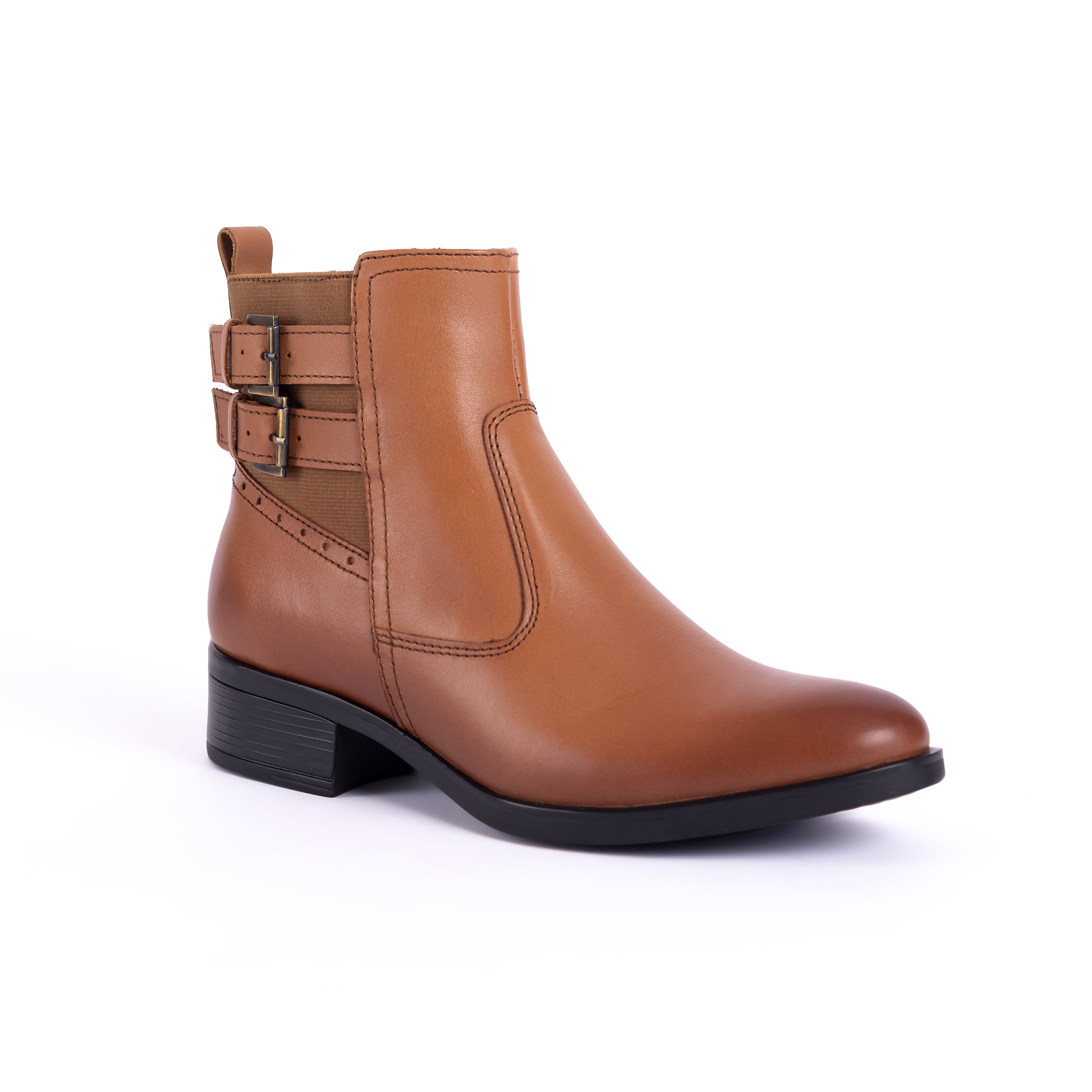 BOTINES MUJER CARUSSO CAMEL B3168 HABANO - 2