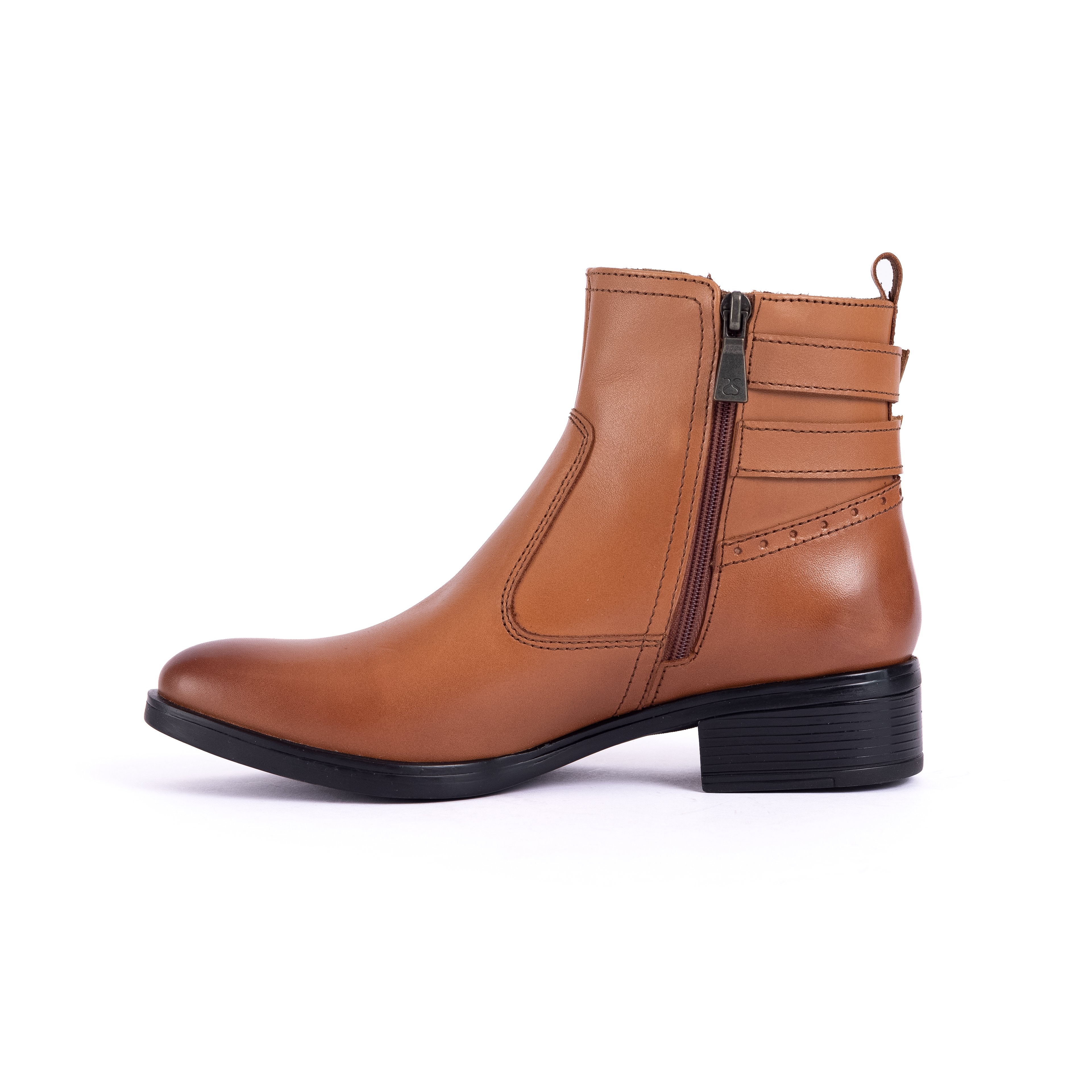 BOTINES MUJER CARUSSO CAMEL B3168 HABANO - 4