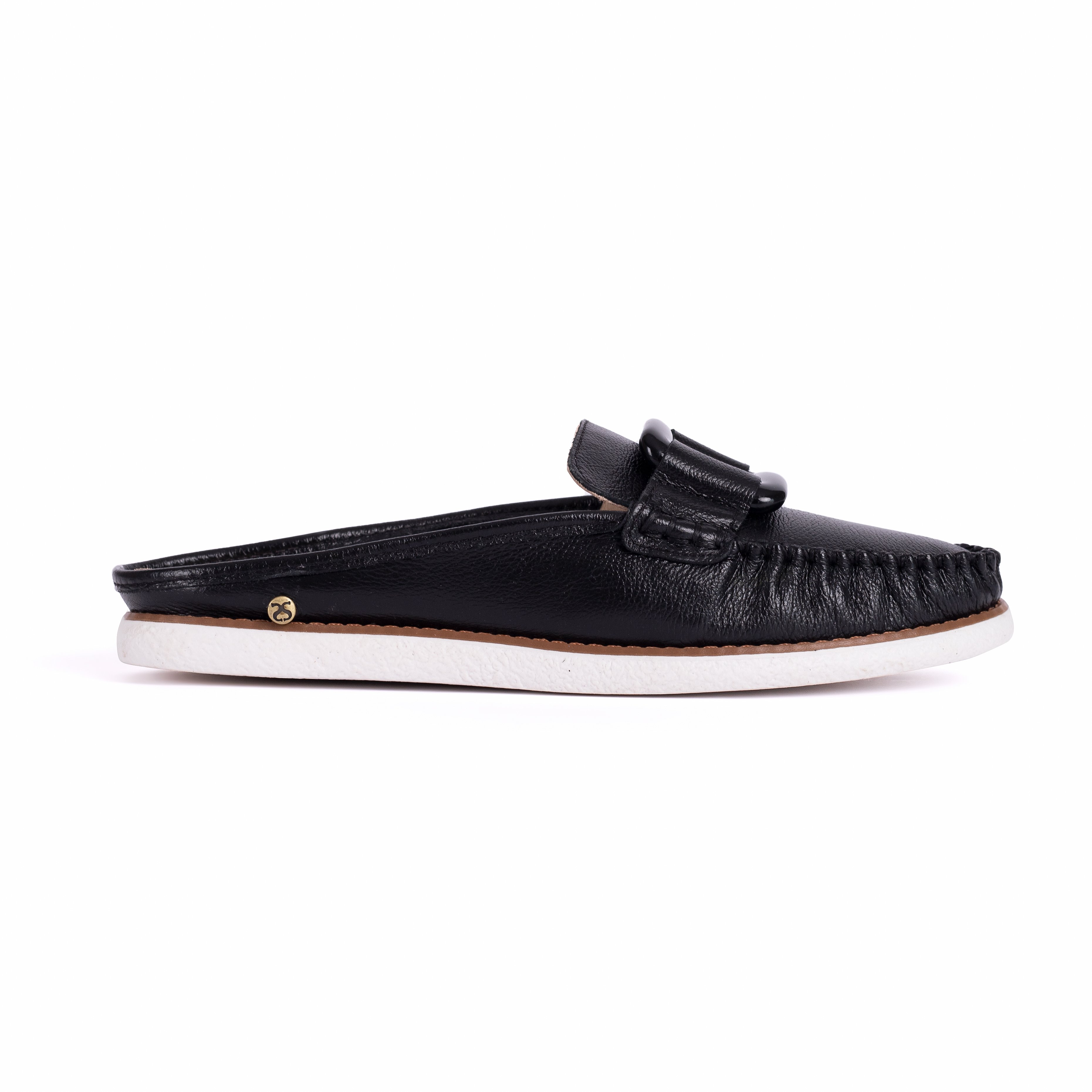 MOCASINES MUJER CARUSSO CUERO NEGRO 3035 - 1