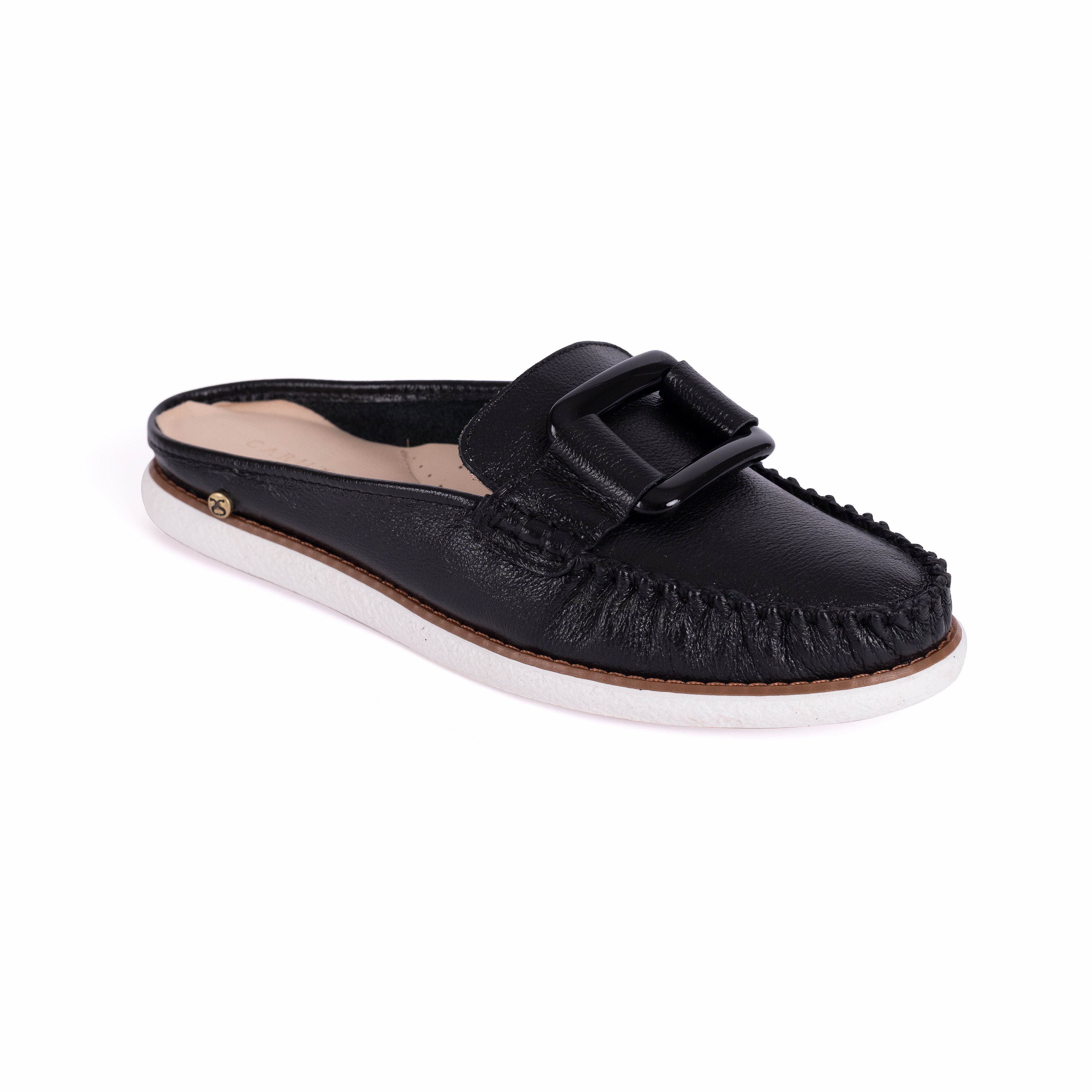MOCASINES MUJER CARUSSO CUERO NEGRO 3035 - 2