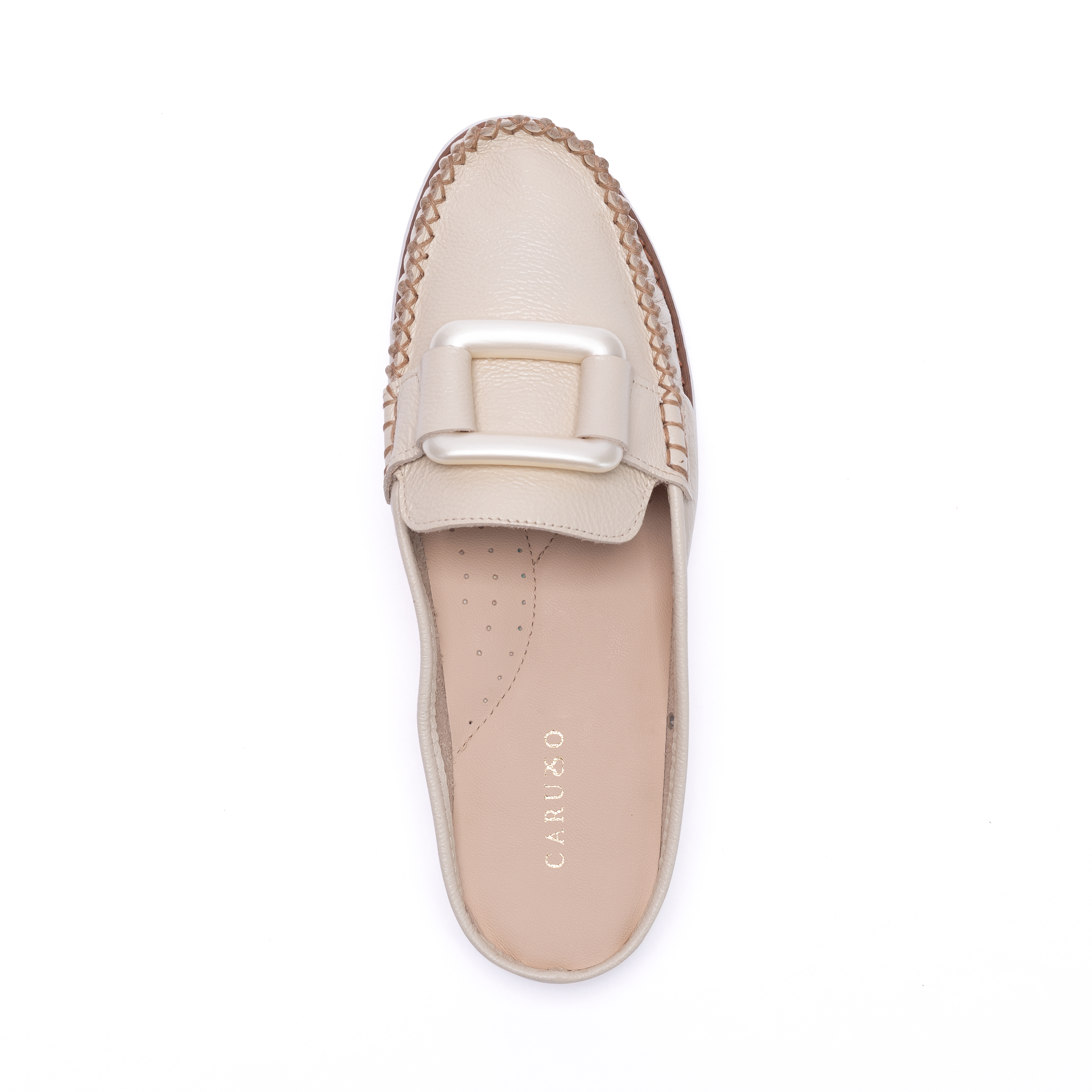 MOCASINES MUJER CARUSSO CUERO PERLA 3035 - 3