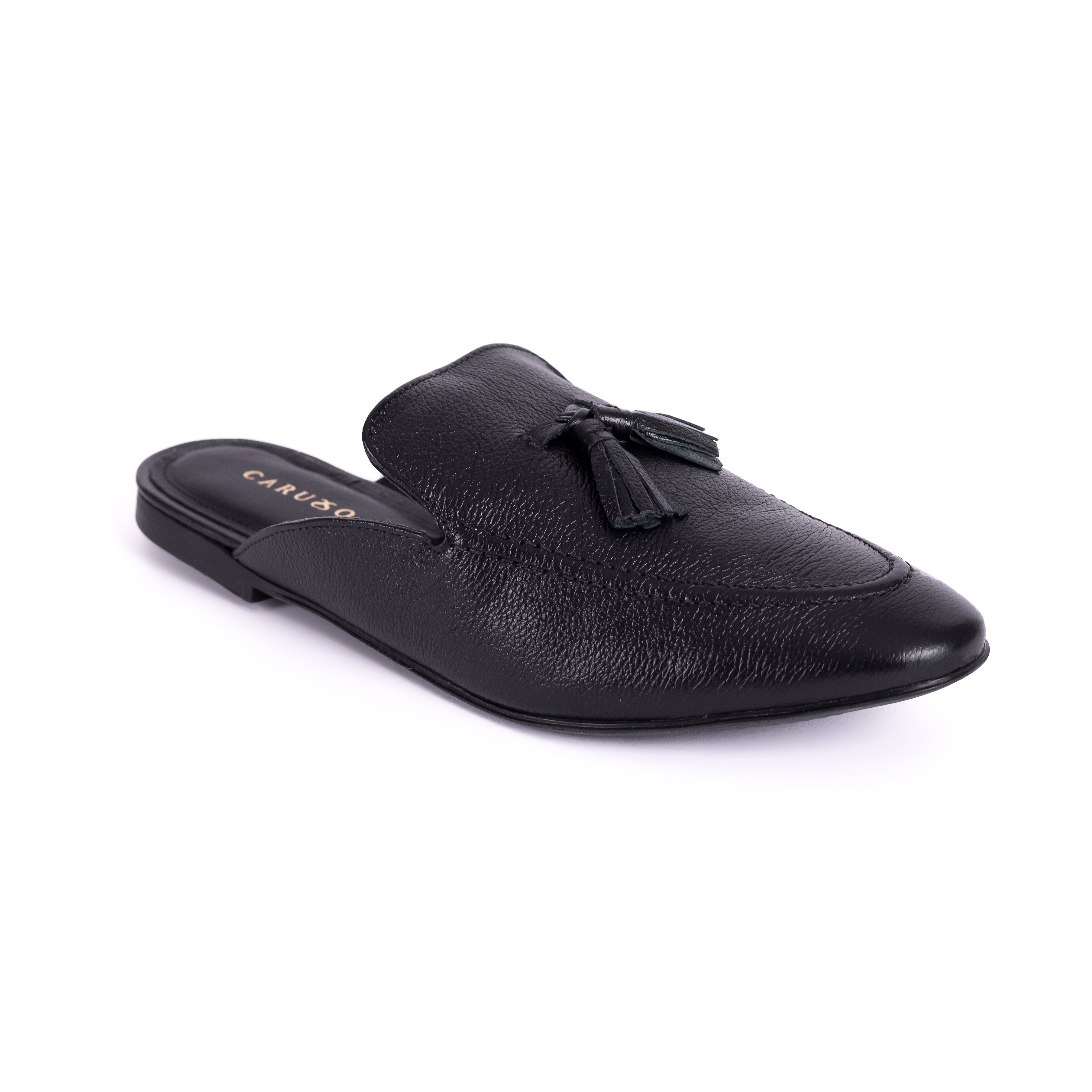 ZAPATOS CASUALES MUJER CARUSSO CUERO NEGRO MULE 7537 - 2