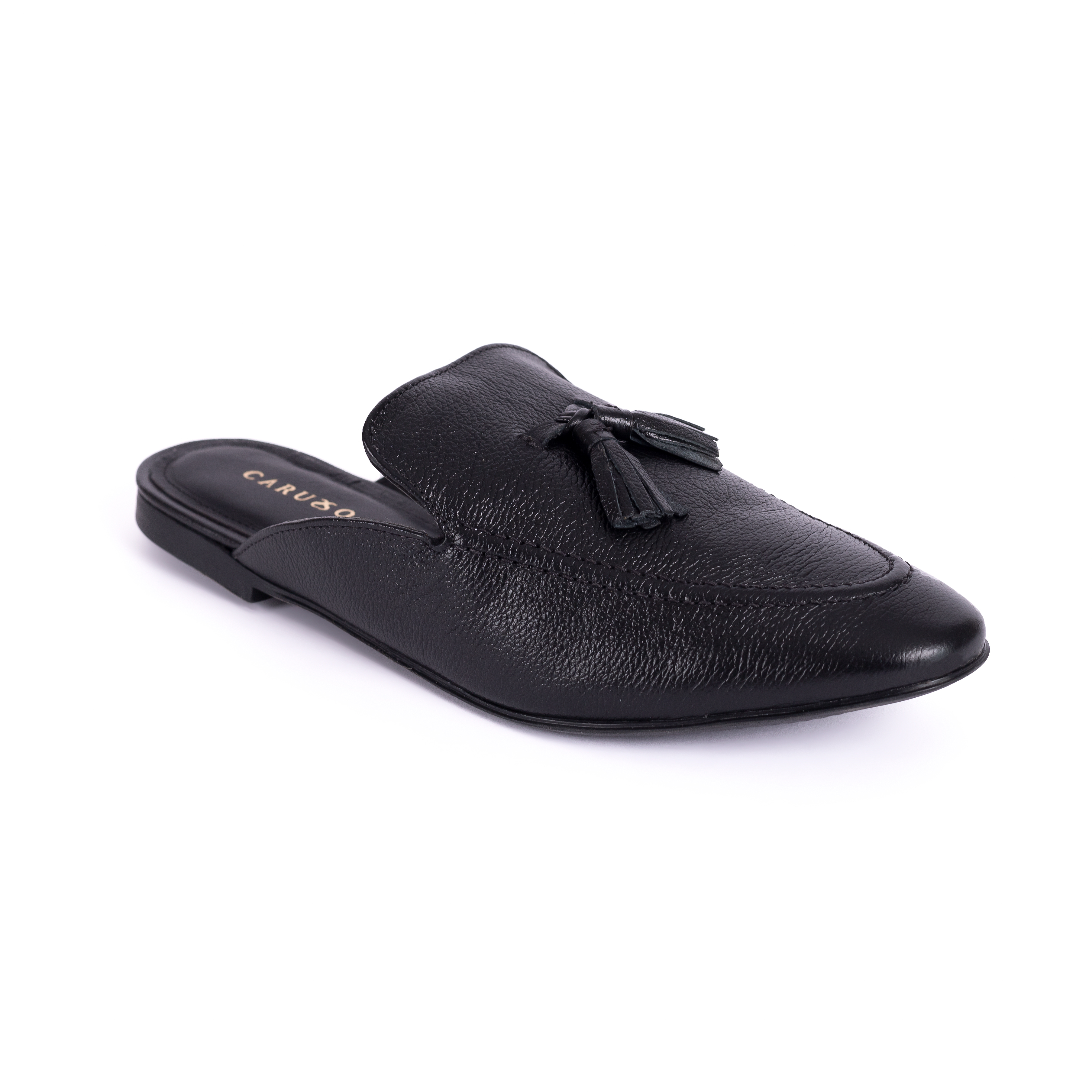 ZAPATOS CASUALES MUJER CARUSSO CUERO NEGRO MULE 7537 - 2