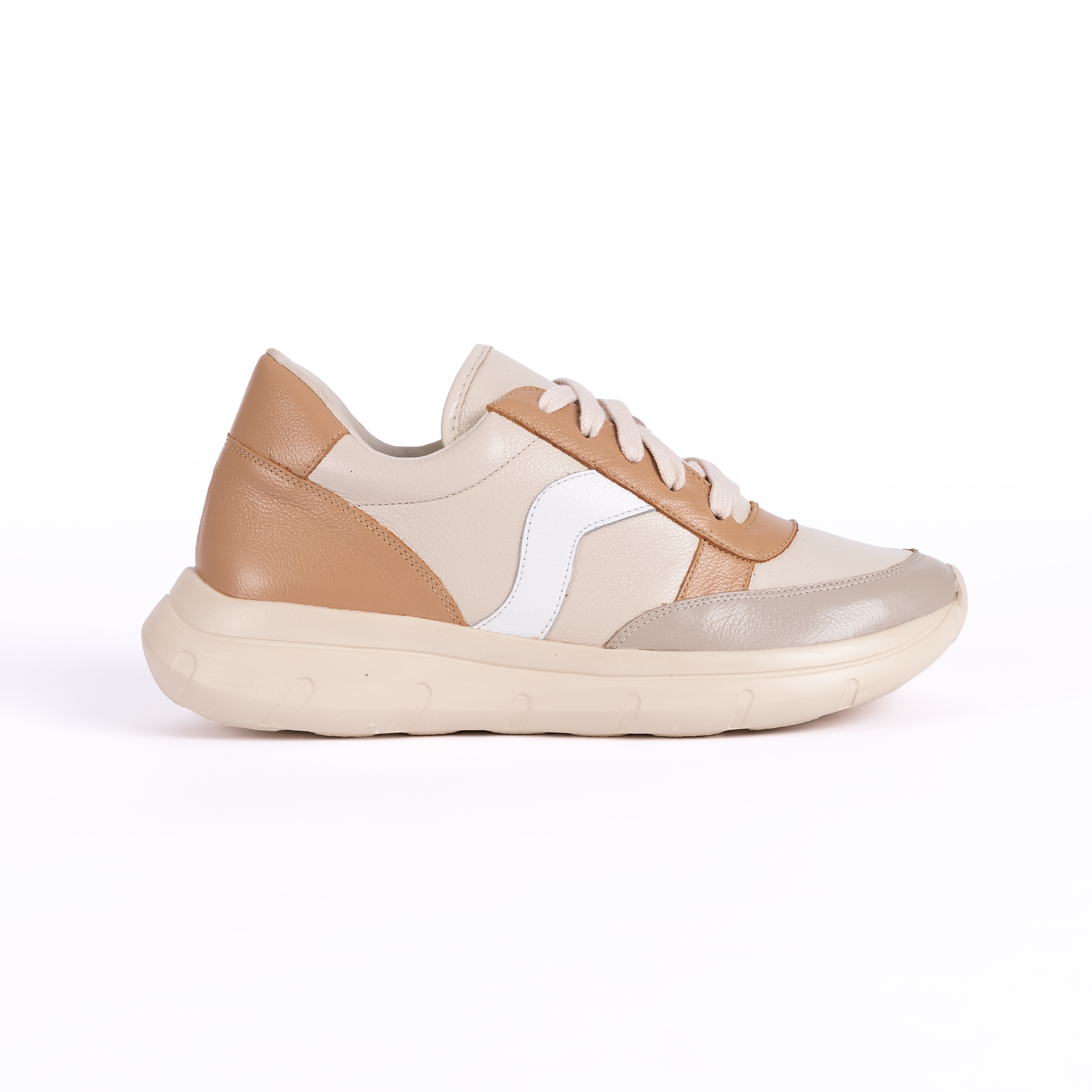 ZAPATILLA MUJER CARUSSO BEIGE URBANO CUERO 7469 NUDE - 1
