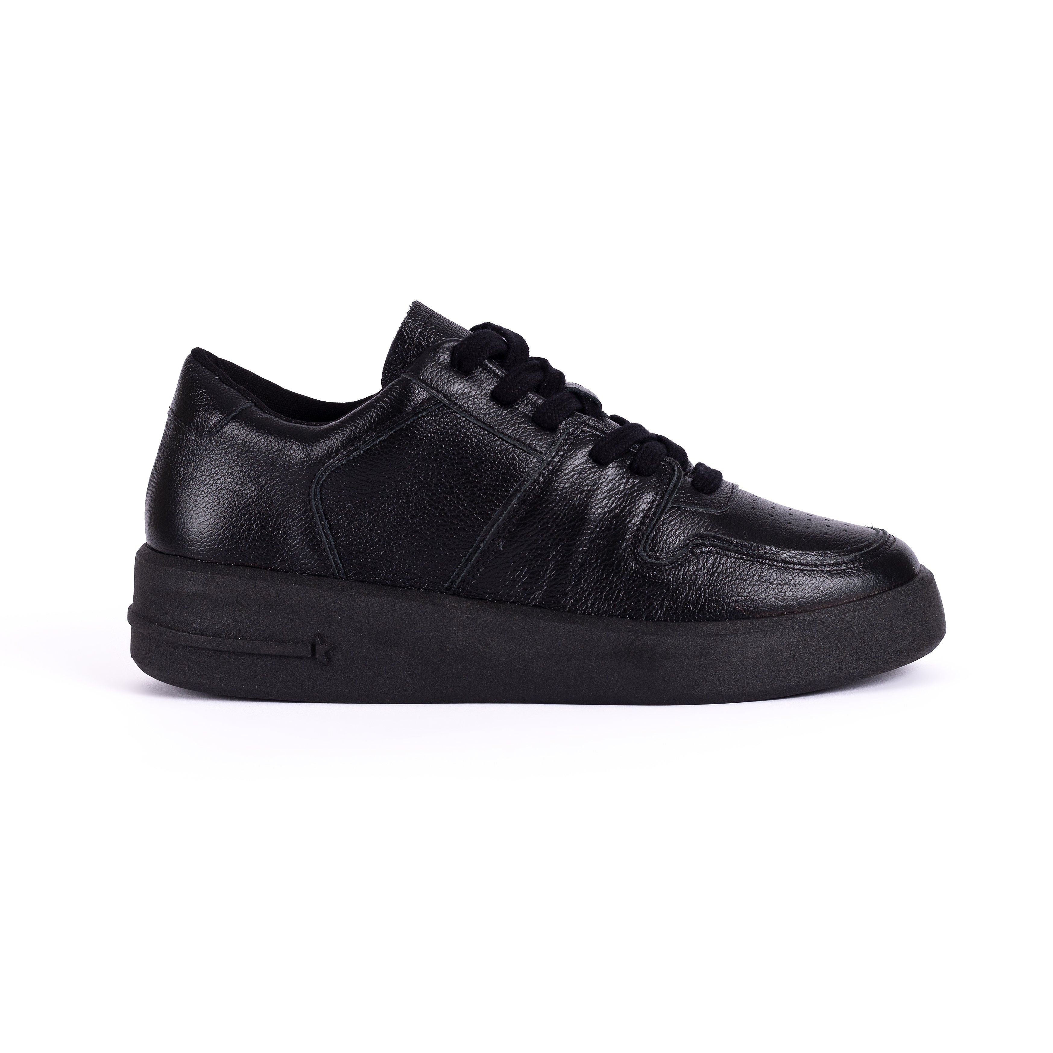 ZAPATILLA MUJER CARUSSO NEGRO URBANO CUERO 7215 - 1