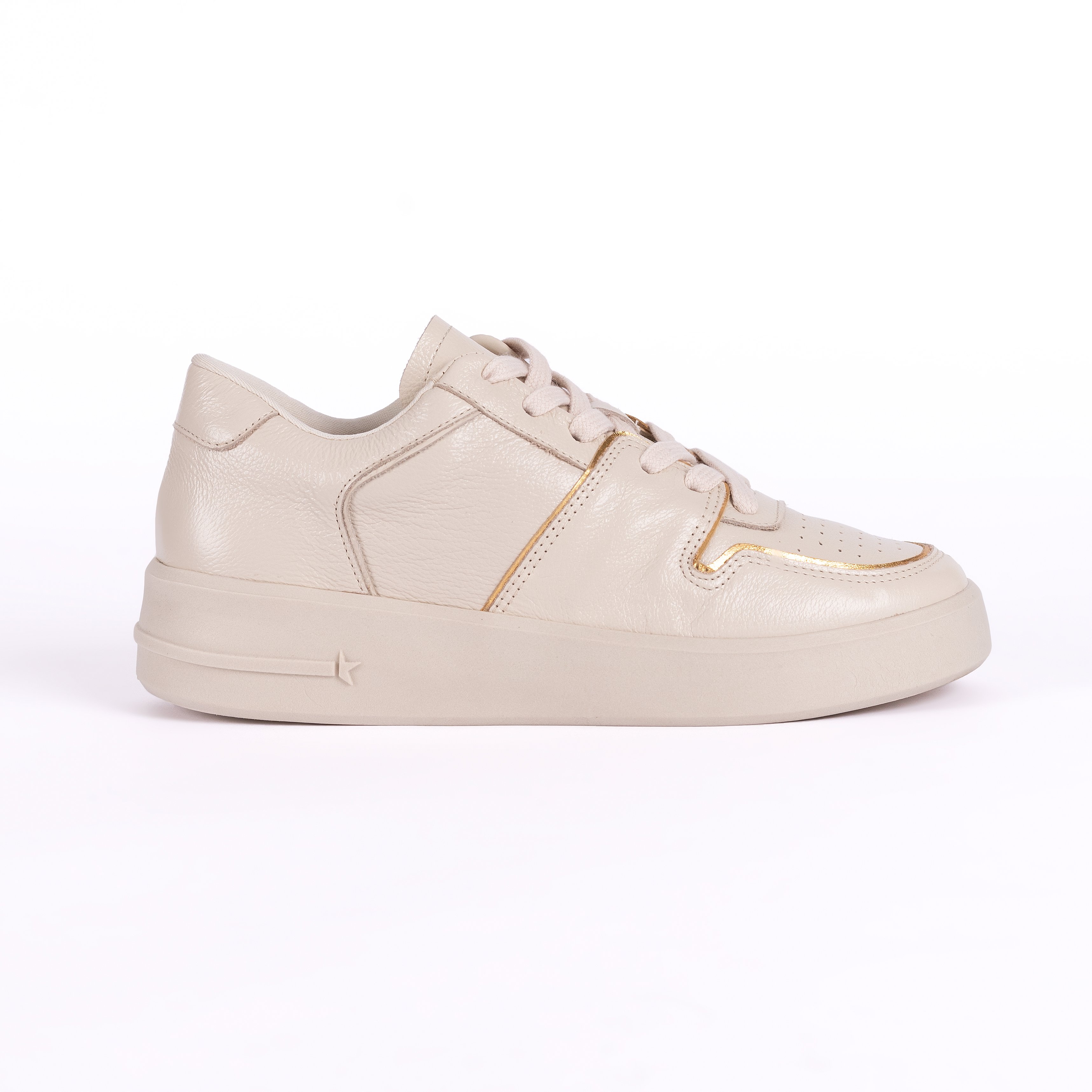 ZAPATILLA MUJER CARUSSO BEIGE URBANO CUERO 7215 NUDE - 1