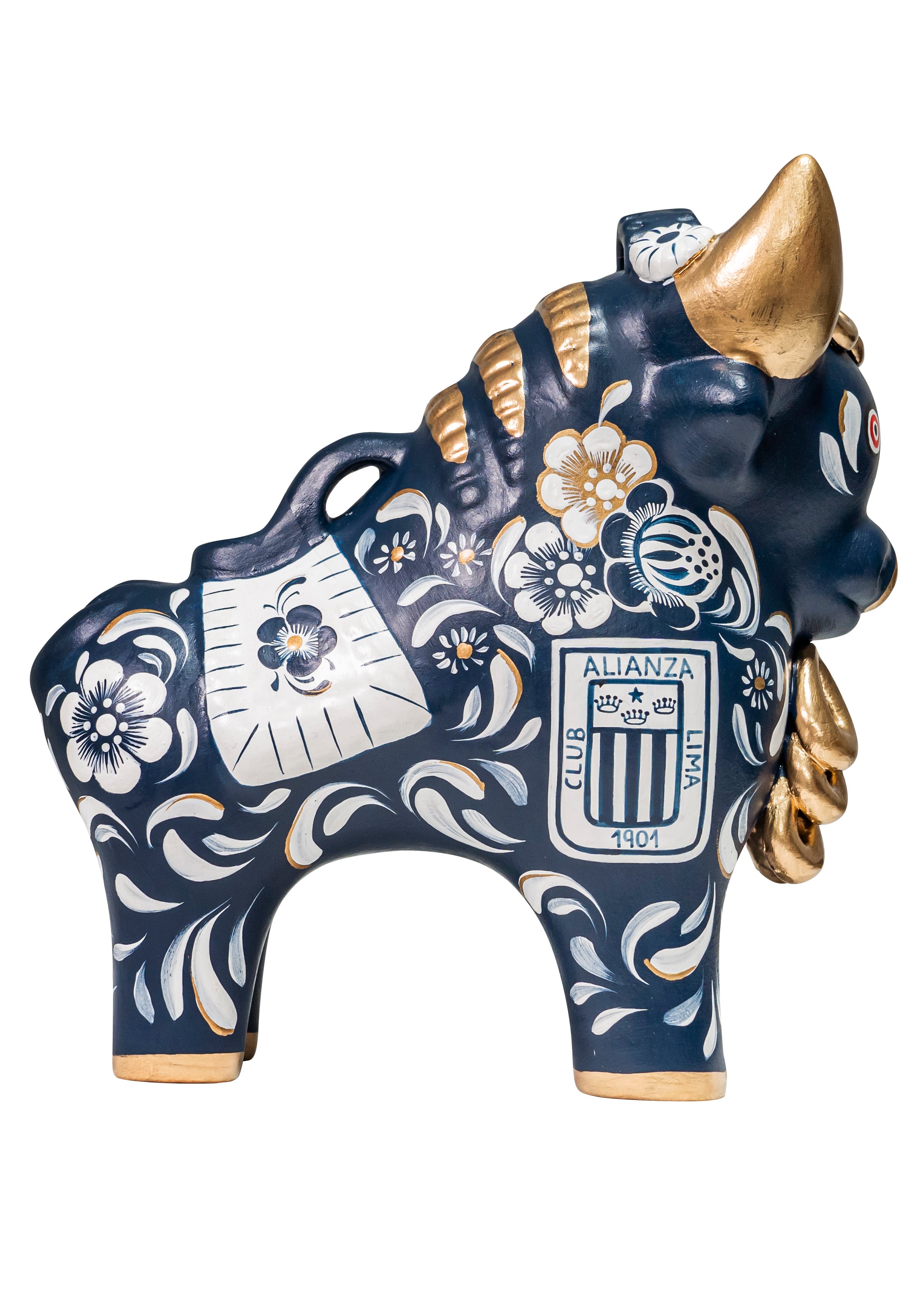 TORITO DE PUCARÁ AZUL - CLUB ALIANZA LIMA 20 CM - 2