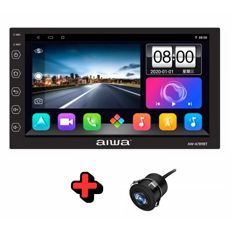 AUTORADIO AIWA AW-A789BT ANDROID 2 DIN SLIM HD 7' HD 4GB RAM + 64GB AUTO - 3