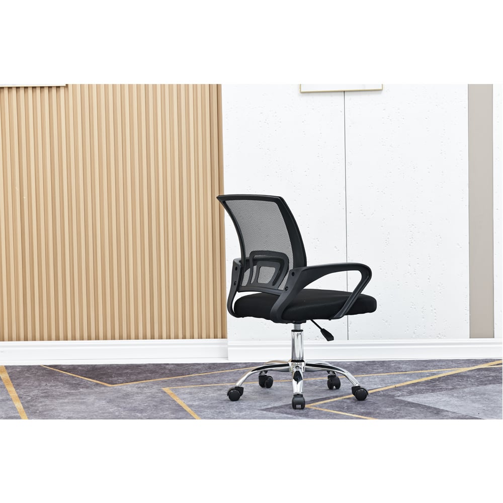 SILLA ERGONÓMICA PARA OFICINA DC-103 CON RUEDAS NEGRO - 6