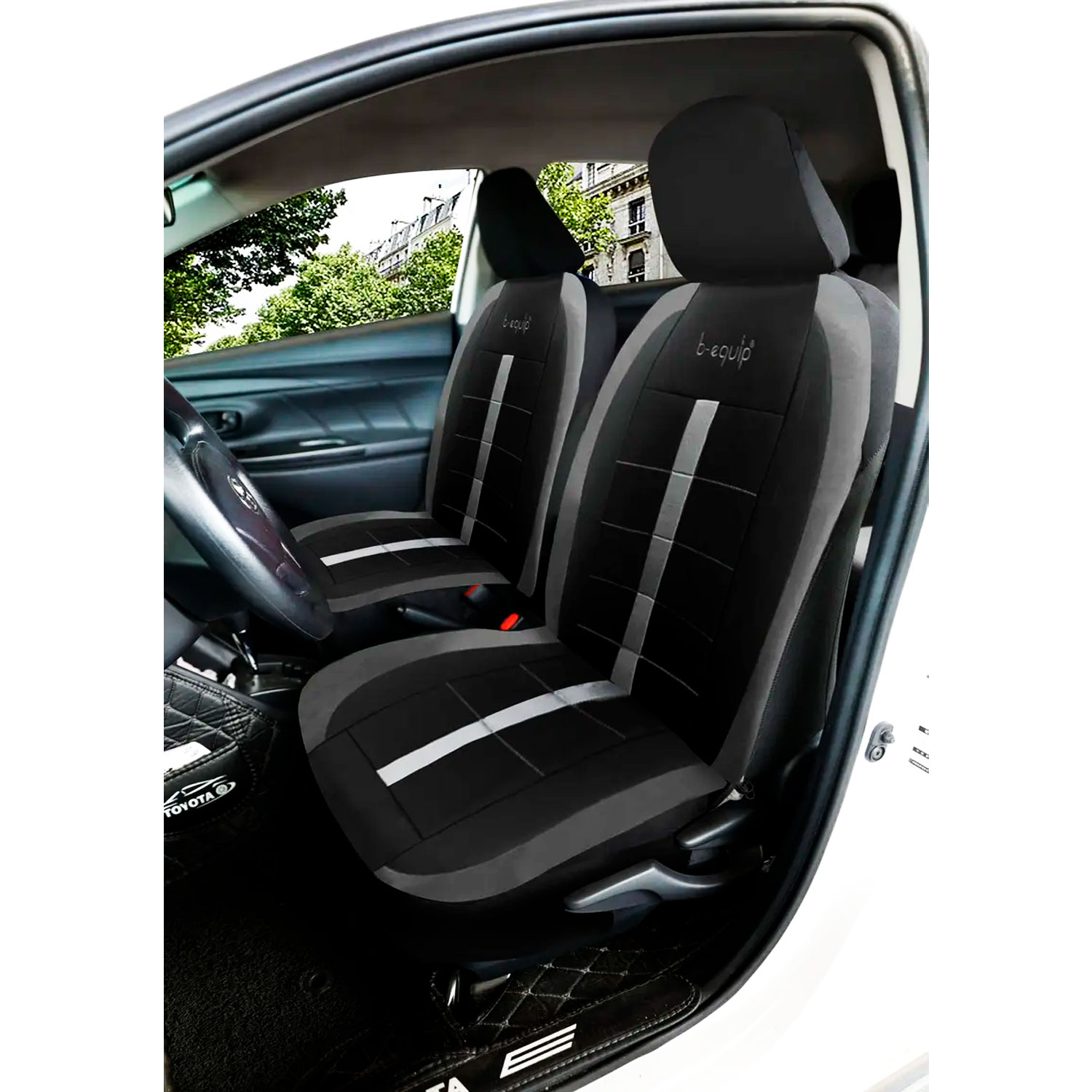 SET DE FUNDAS CUBRE ASIENTOS PARA AUTO PROTECTOR COMPLETO B-EQUIP BEQ-1432 - 3