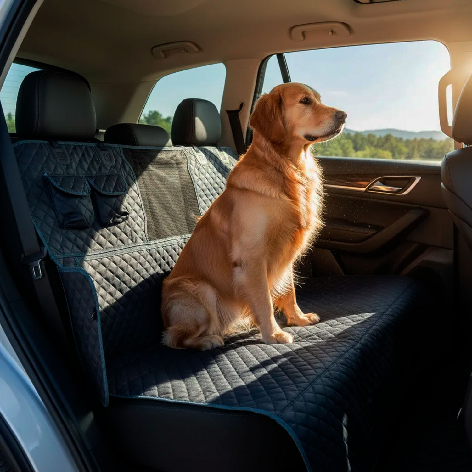 FUNDA PROTECTOR DE ASIENTO PARA MASCOTAS IMPERMEABLE B-EQUIP BEQ-1225 - 5