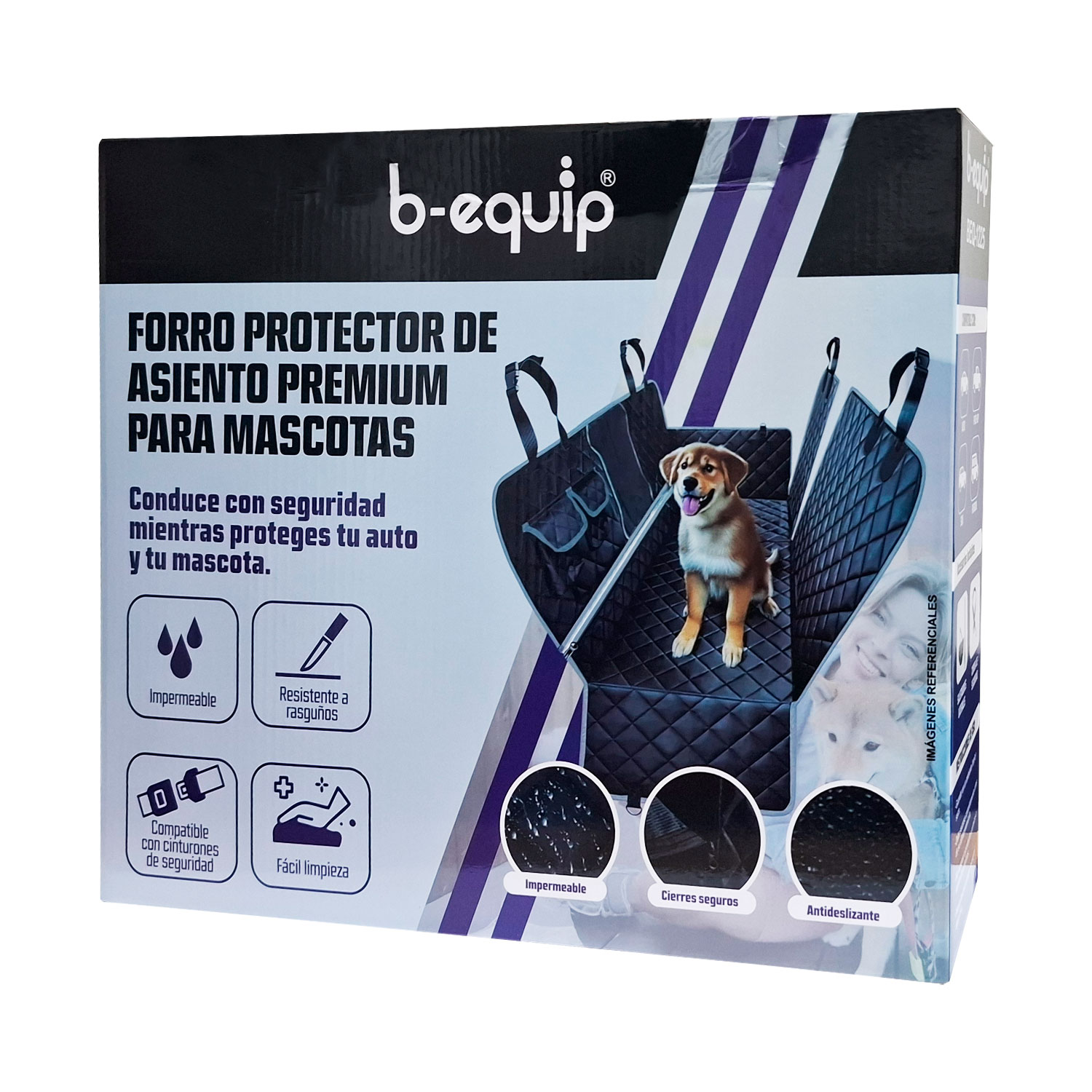 FUNDA PROTECTOR DE ASIENTO PARA MASCOTAS IMPERMEABLE B-EQUIP BEQ-1225 - 6