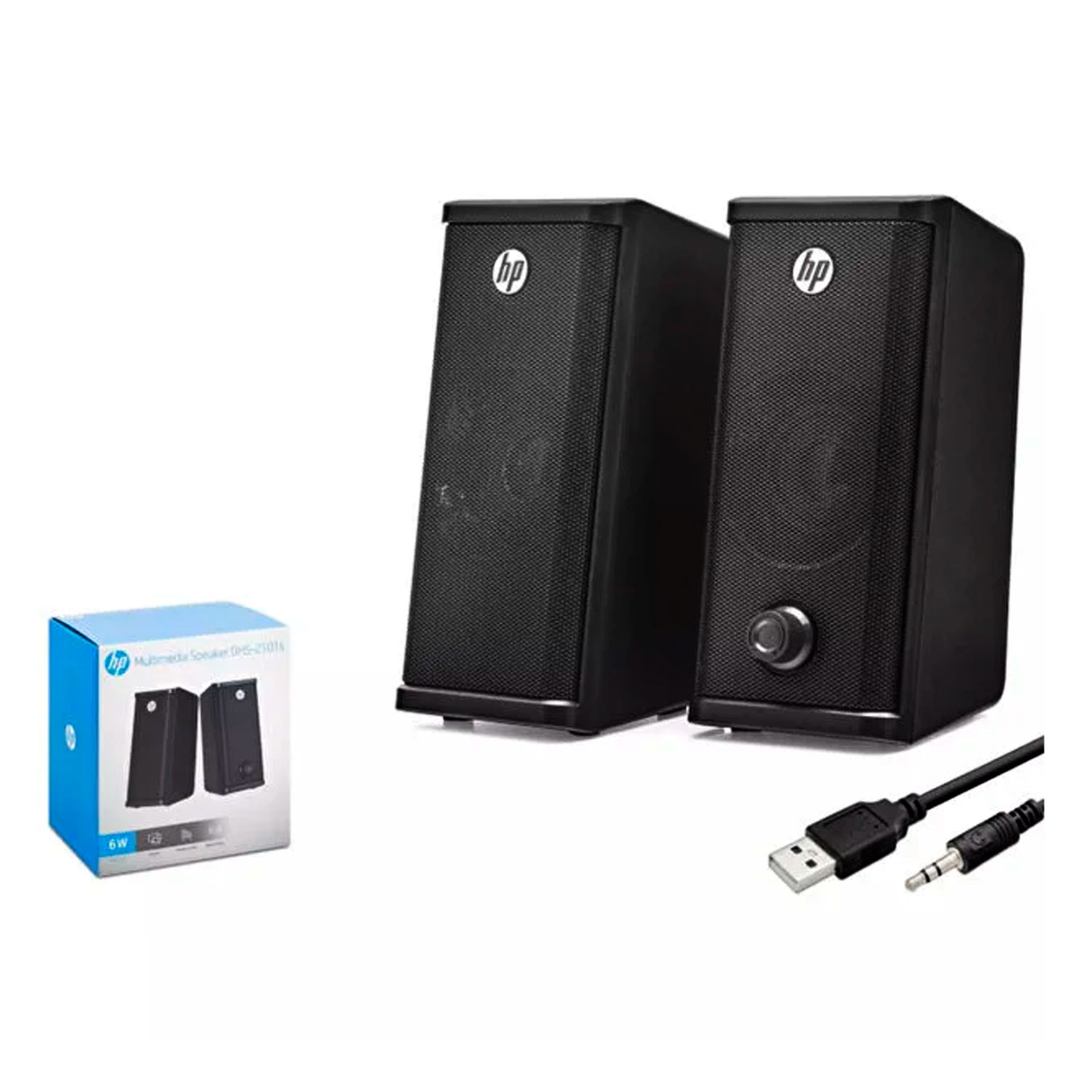 PARLANTES MULTIMEDIA HP PARA PC CON CONTROL DE VOLUMEN 6W DHS-2101s - 2