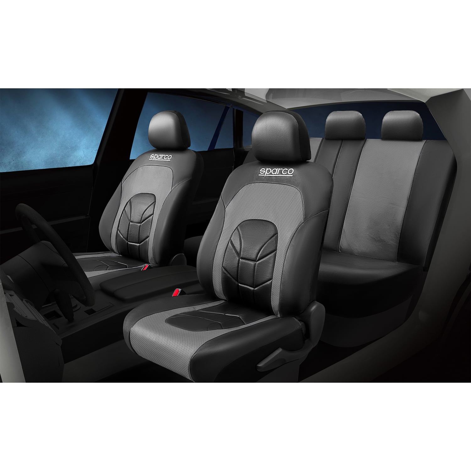 SET DE FUNDAS CUBRE ASIENTO PARA AUTO SPARCO SPC3500GR - 2
