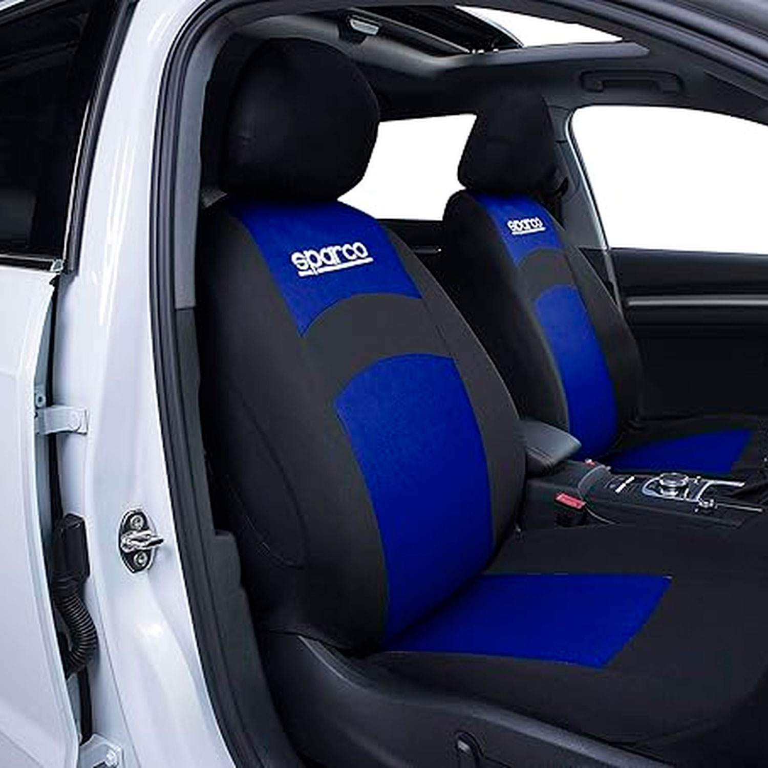 SET DE FUNDAS CUBRE ASIENTO DE AUTO NEGRO - AZUL SPARCO SPS402BL - 3