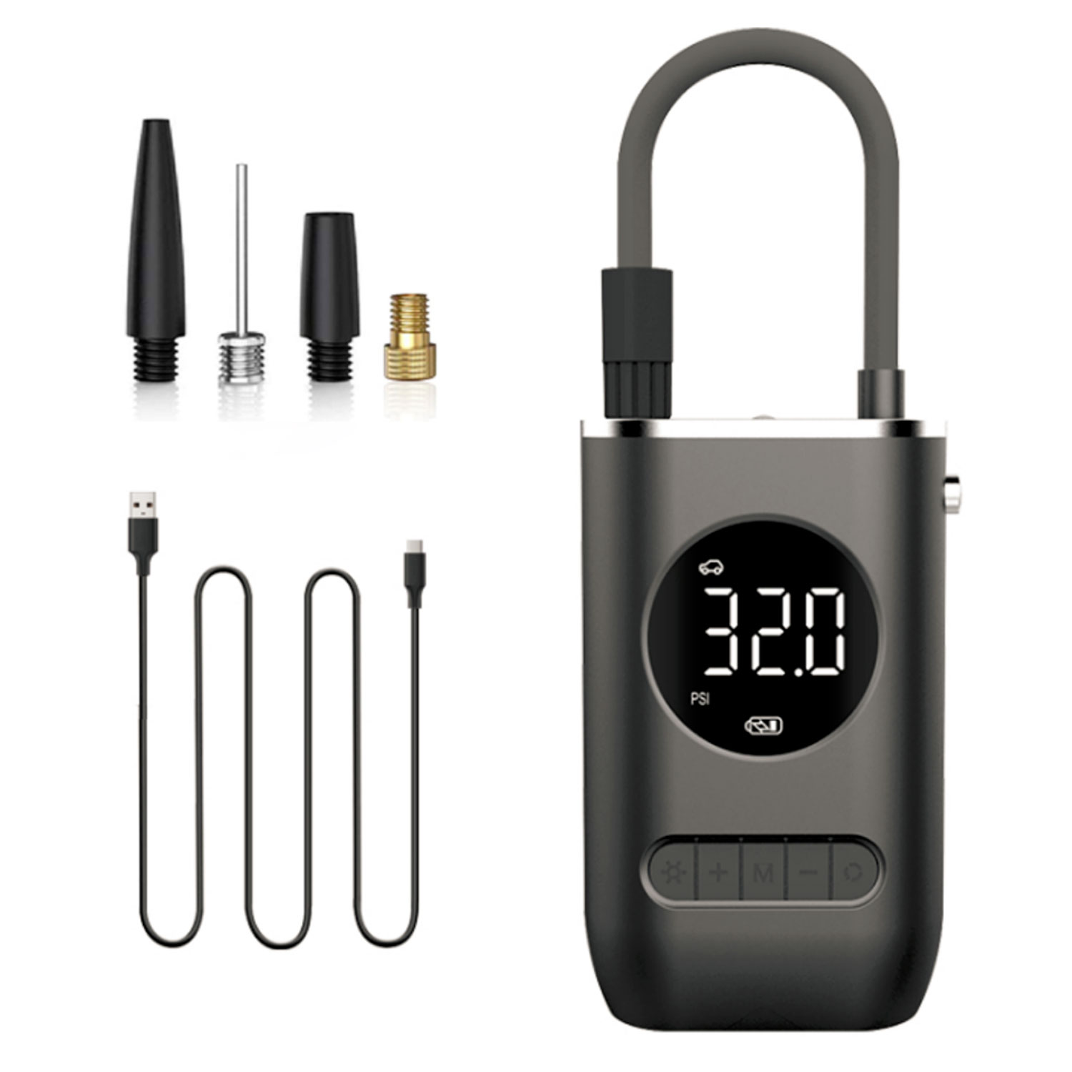 MINI COMPRESOR DE AIRE B-EQUIP BEQ-125CW DIGITAL RECARGABLE PORTÁTIL - 1